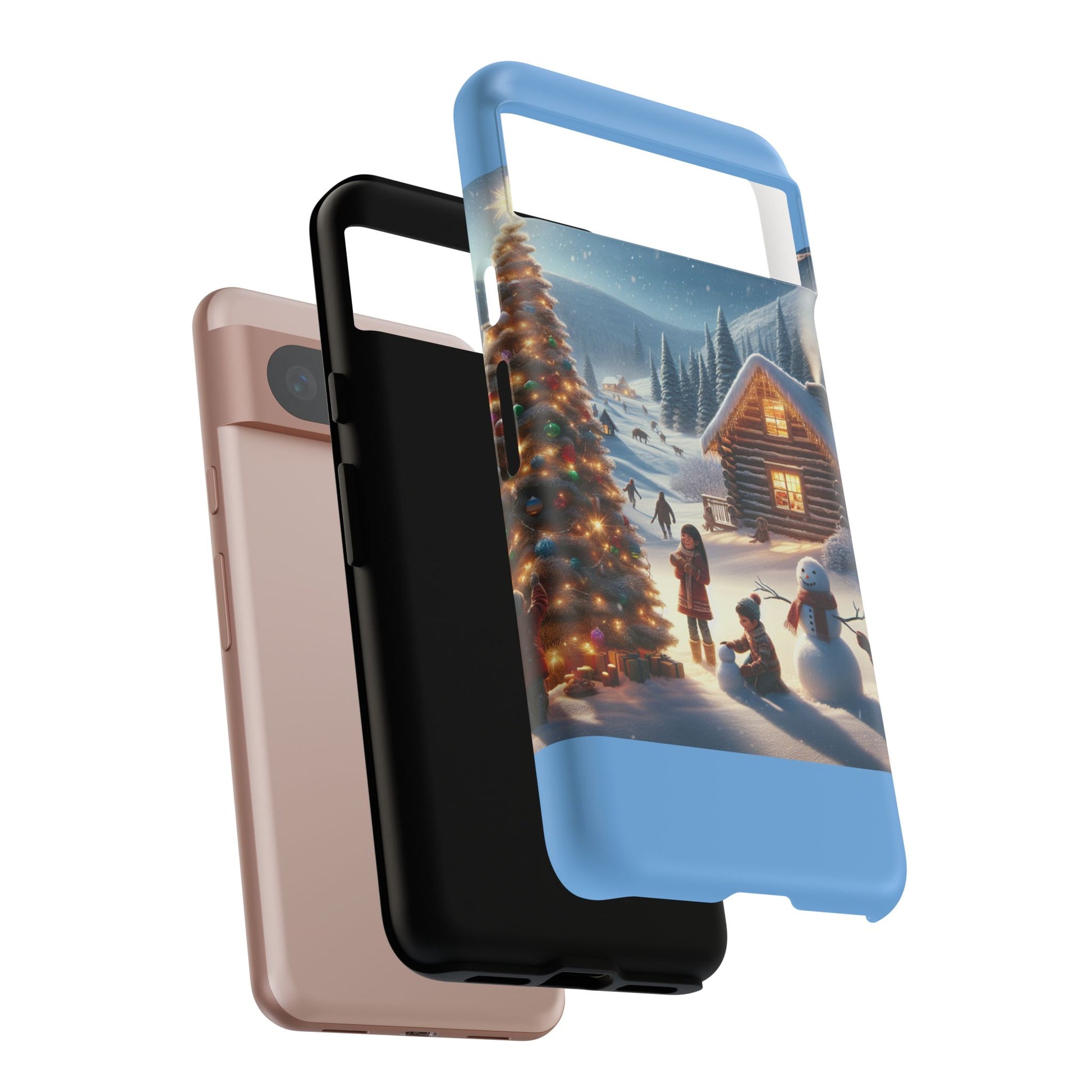 Winter Wonderland Phone Case, Holiday Gift for Him/Her, Cute Christmas Phone Cover, Unique Winter Scene Case, Festive Tech Accessories