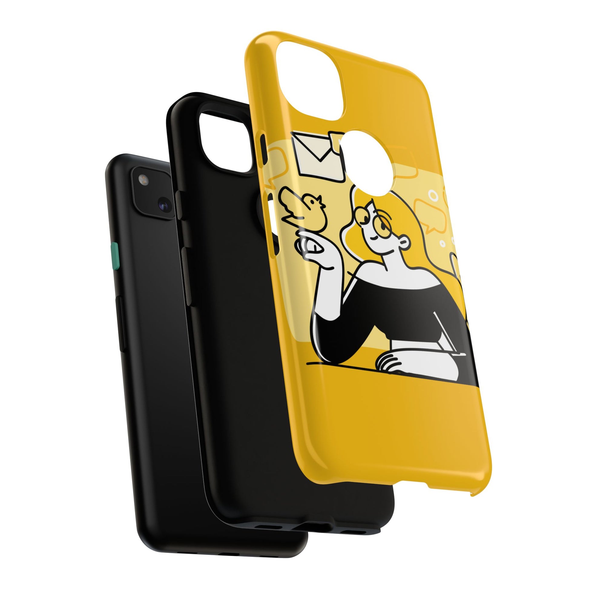Chic Phone Case with Playful Design, Smartphone Cover, Unique Gift, Trendy Accessory, Eco-Friendly Case
