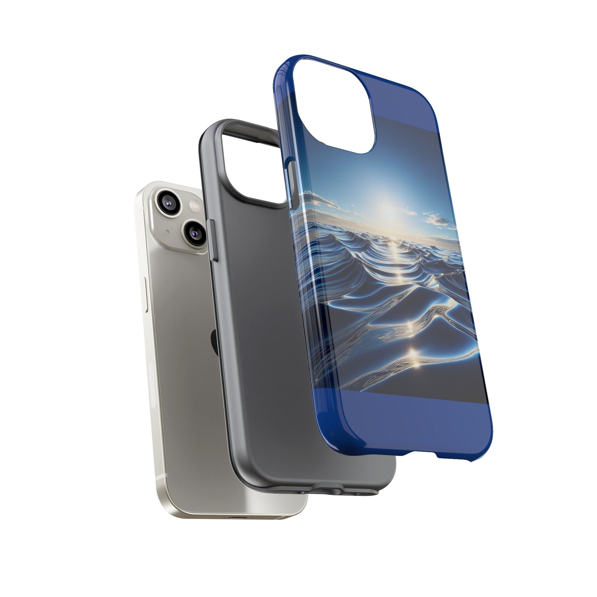Ocean Wave Phone Case, Tough Phone Cover, Stylish Cell Case, Gift for Beach Lovers, Customizable Phone Accessory