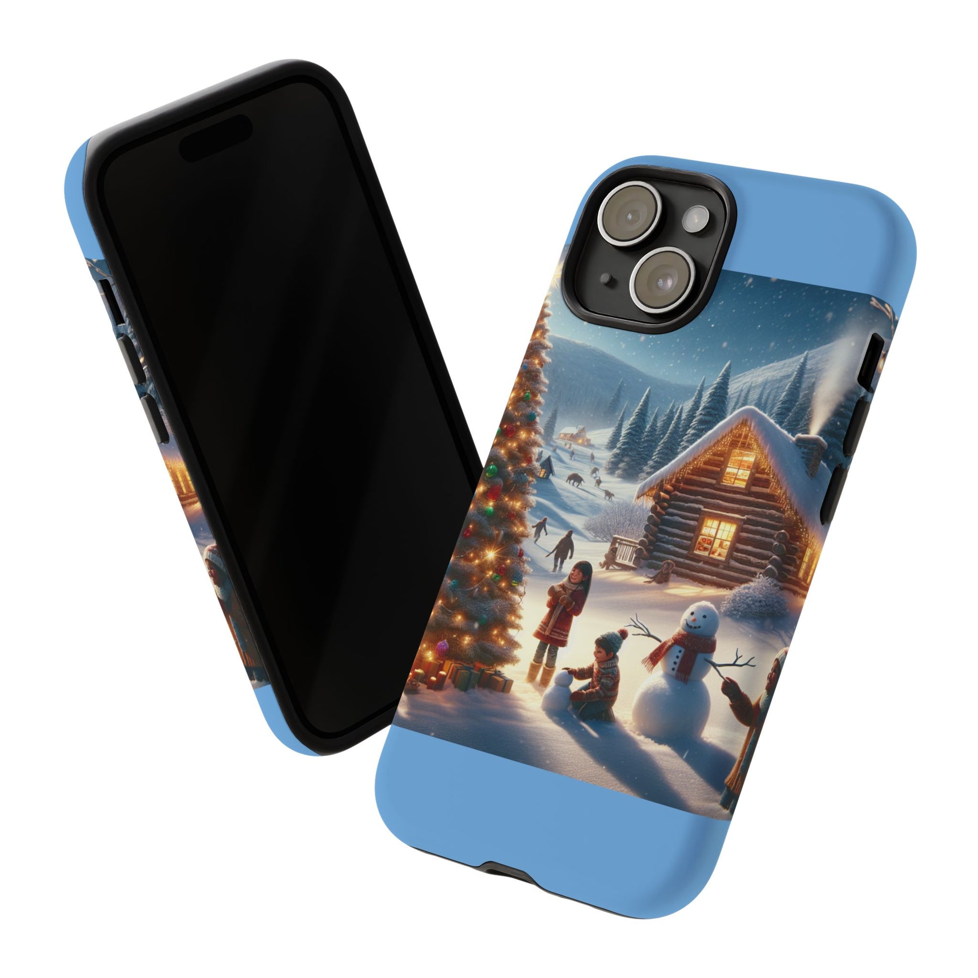 Winter Wonderland Phone Case, Holiday Gift for Him/Her, Cute Christmas Phone Cover, Unique Winter Scene Case, Festive Tech Accessories