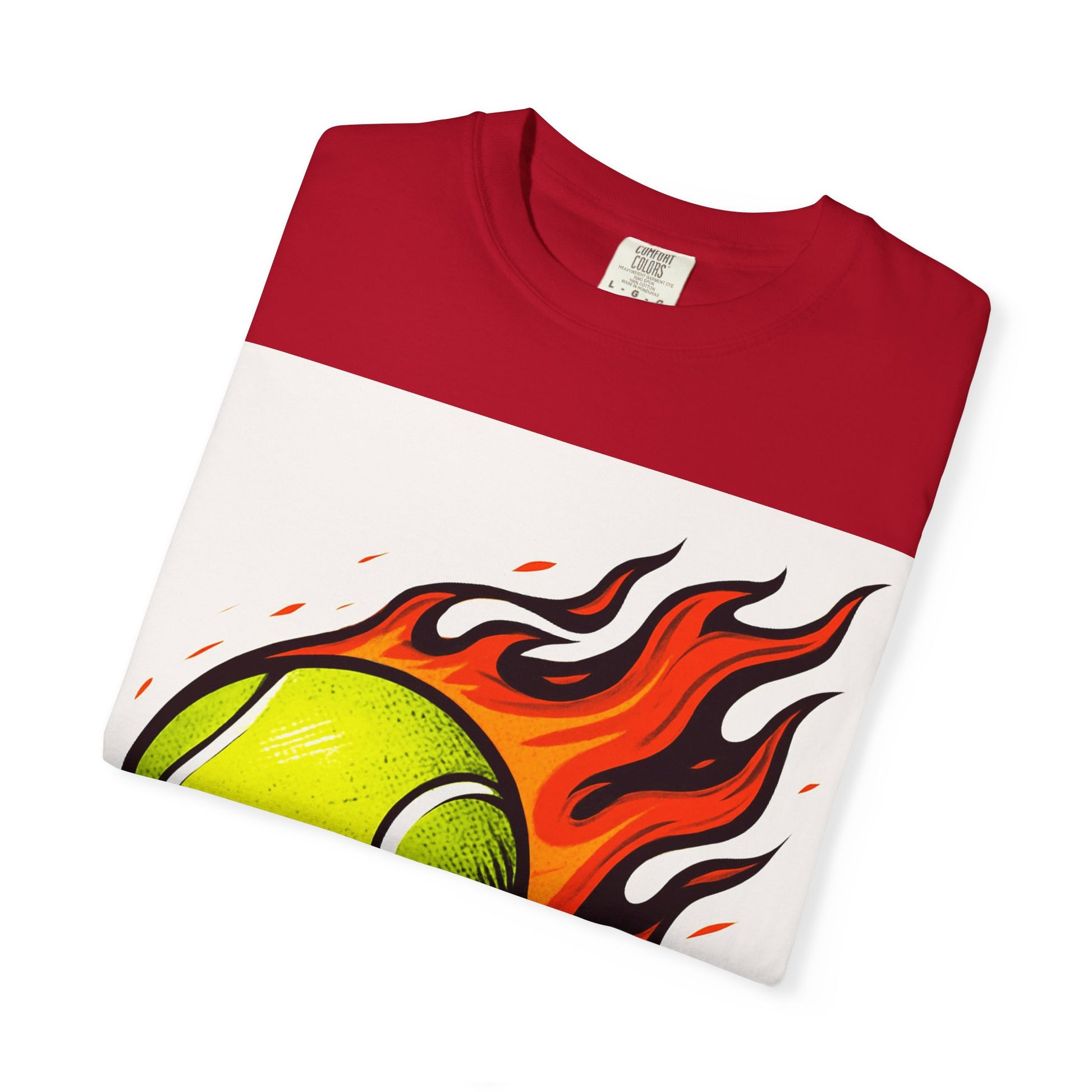 Flaming Tennis Ball Unisex T-Shirt