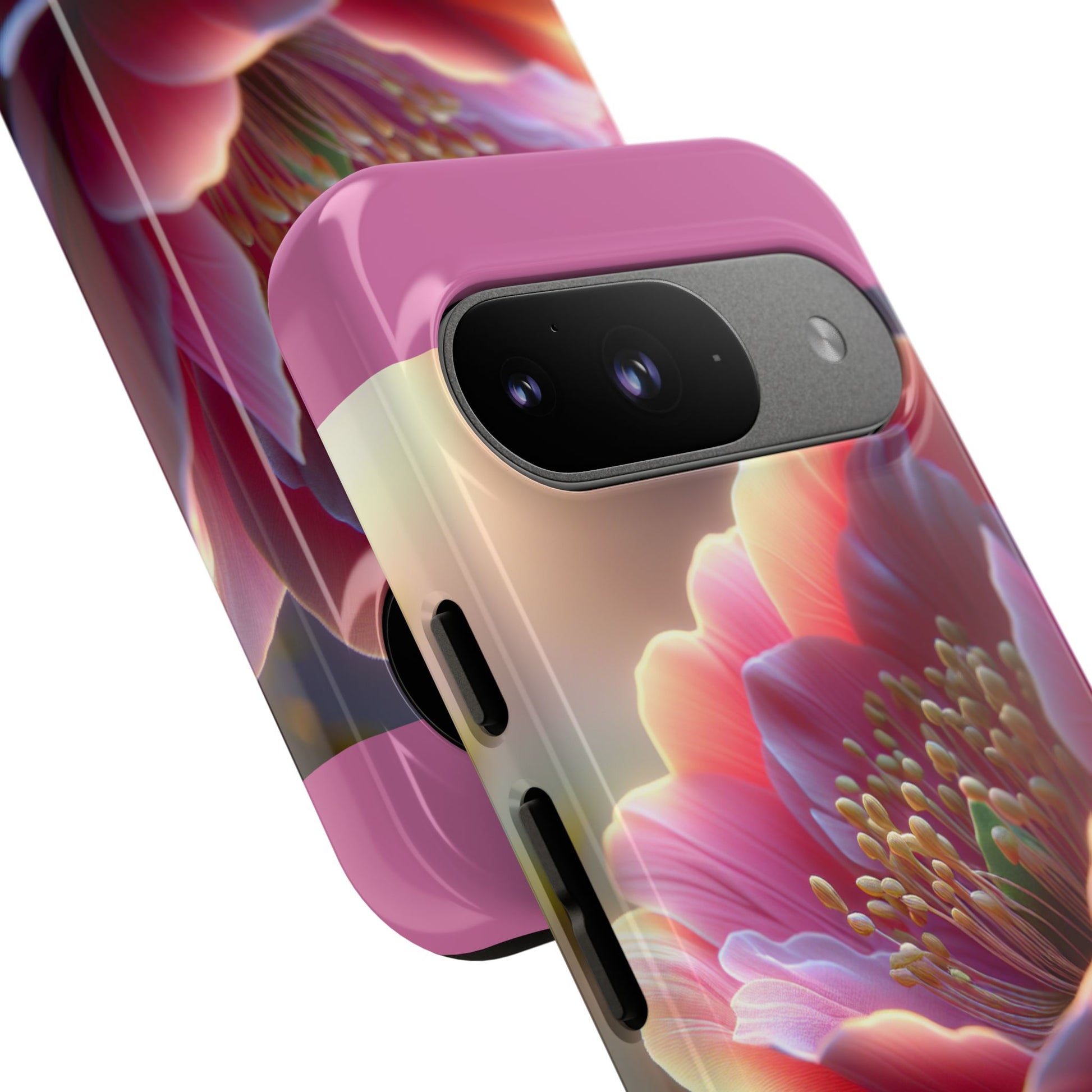 Pink Floral Phone Case, Tough Cases, Floral Design, Phone Accessory Gift, Nature Inspired, Trendy Tech Case