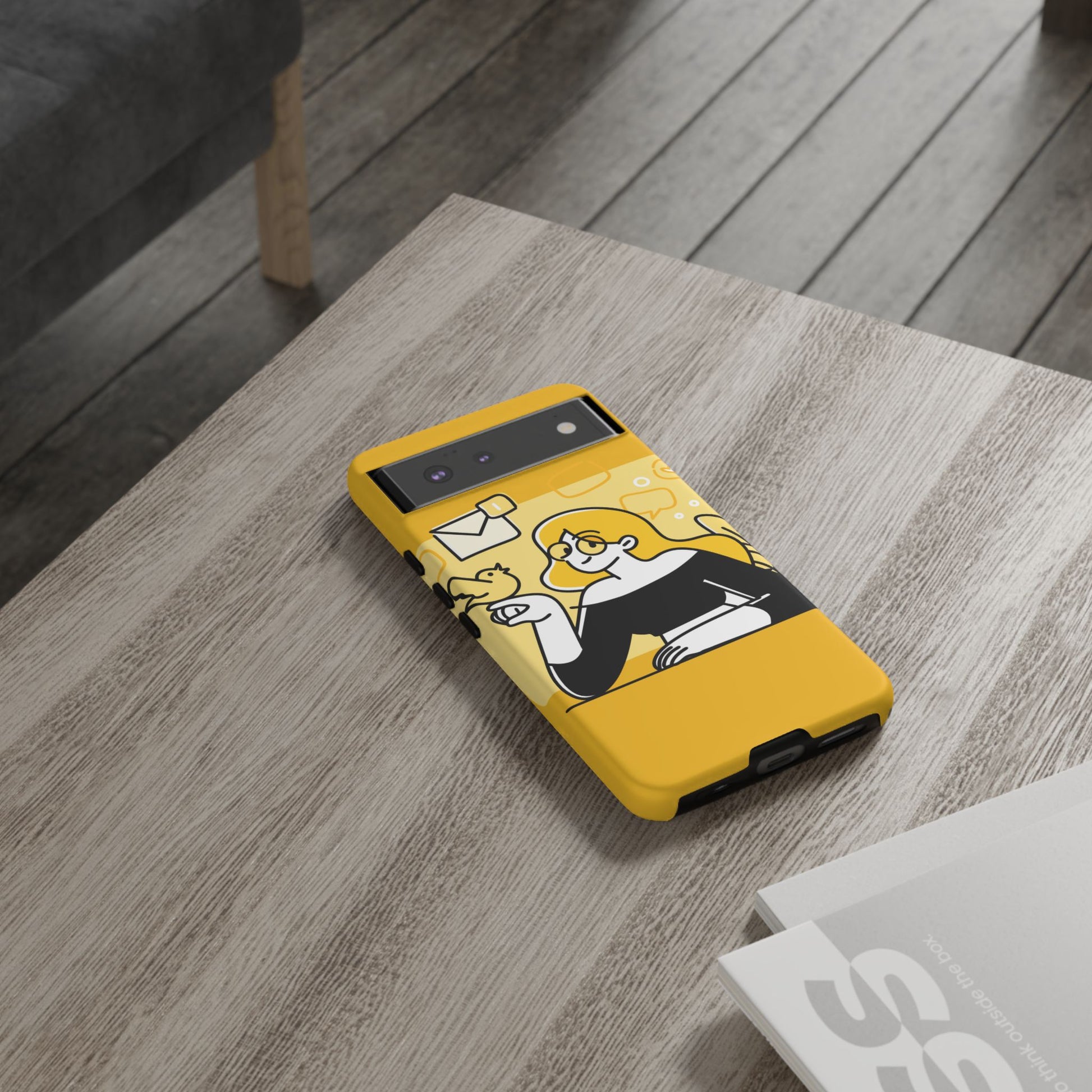 Chic Phone Case with Playful Design, Smartphone Cover, Unique Gift, Trendy Accessory, Eco-Friendly Case