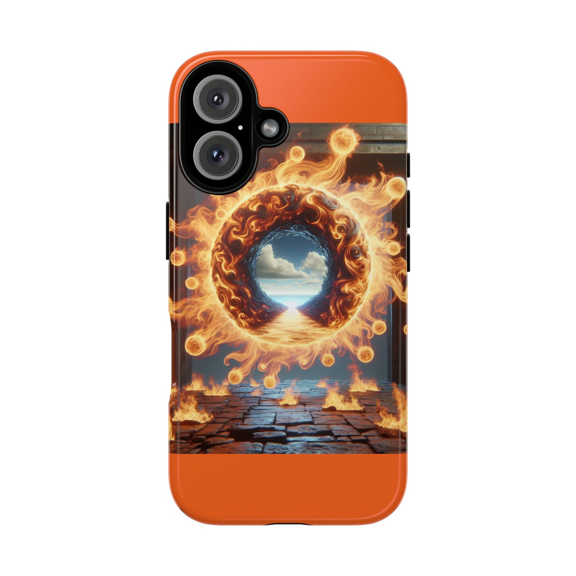 Vibrant Phone Case, Tough Cases for Gamers, Fire Element Phone Cover, Unique Protector, Game Lover Gifts