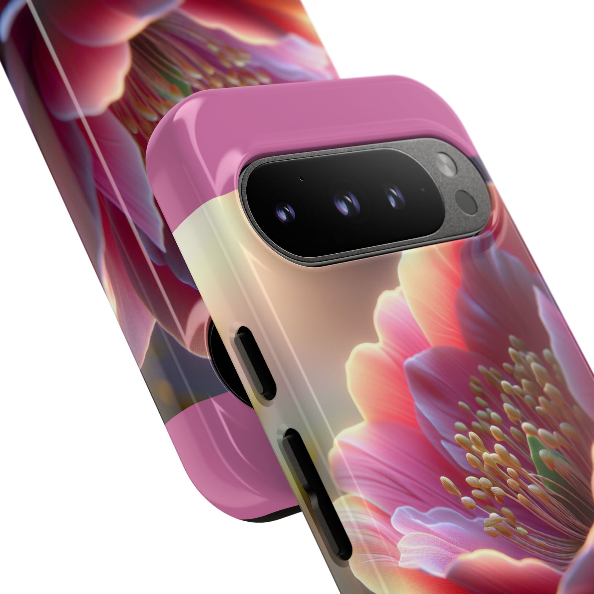 Pink Floral Phone Case, Tough Cases, Floral Design, Phone Accessory Gift, Nature Inspired, Trendy Tech Case