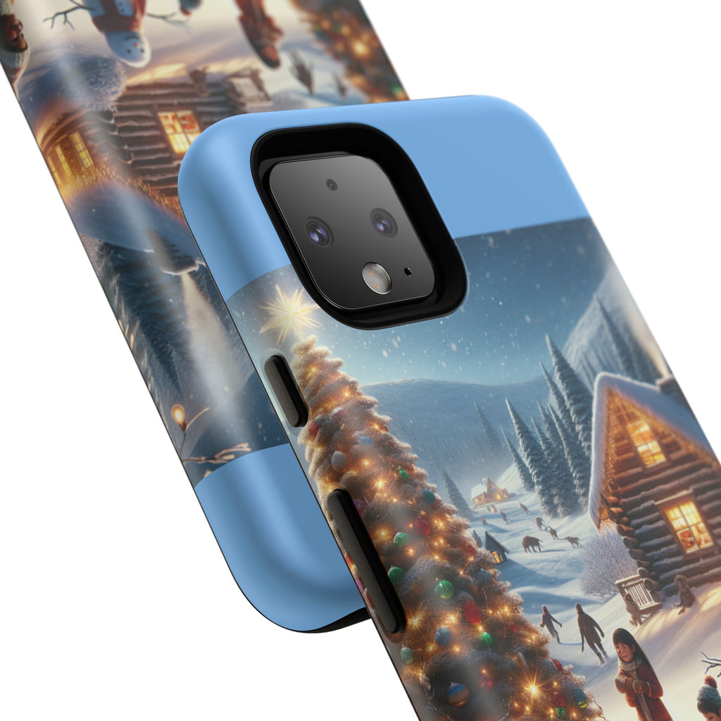 Winter Wonderland Phone Case, Holiday Gift for Him/Her, Cute Christmas Phone Cover, Unique Winter Scene Case, Festive Tech Accessories