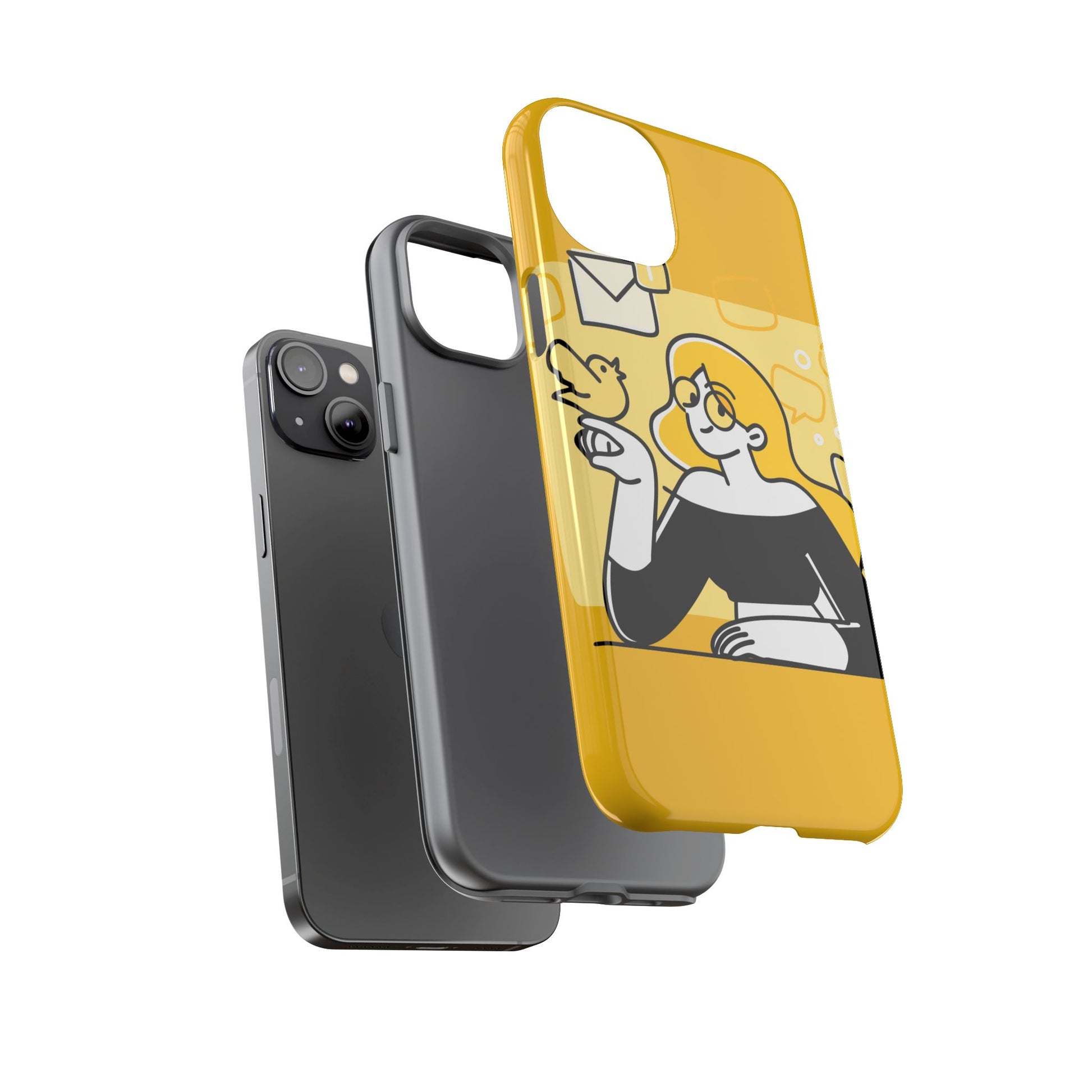 Chic Phone Case with Playful Design, Smartphone Cover, Unique Gift, Trendy Accessory, Eco-Friendly Case