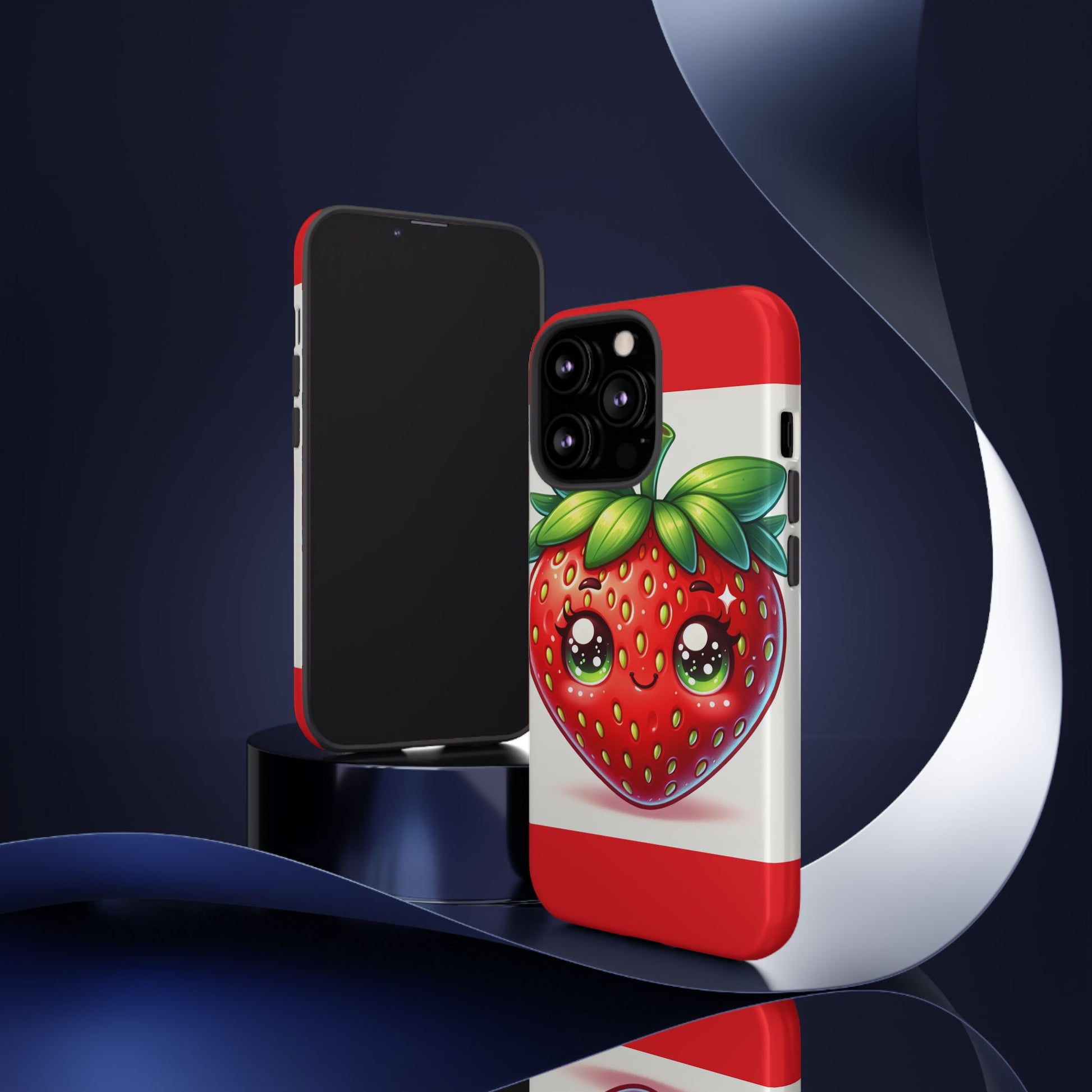 Cute Strawberry iPhone Case, Tough Phone Cases, Stylish Accessories, Fun Design for Kids and Adults, Perfect Gift for All Occasions