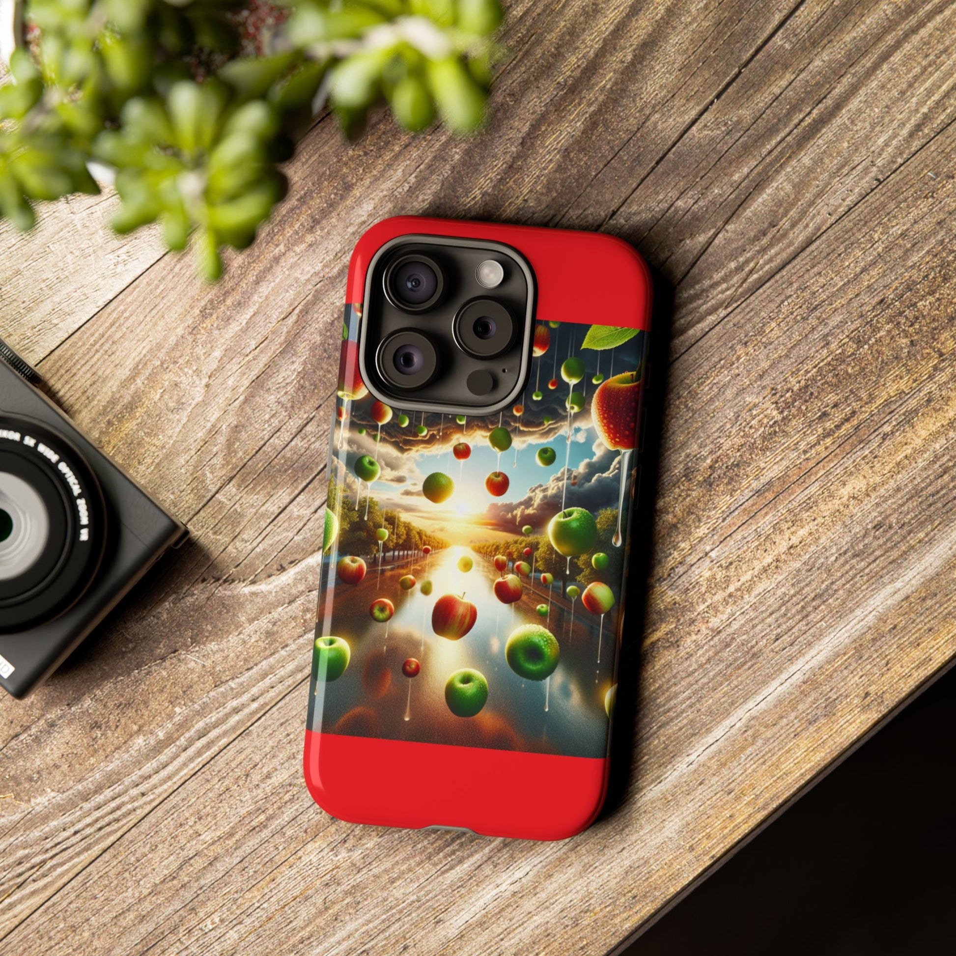 Vibrant Phone Case with Artistic Apple Design, Unique Gift for Art Lovers, Trendy Accessory for Any Occasion, Stylish Smartphone Cover