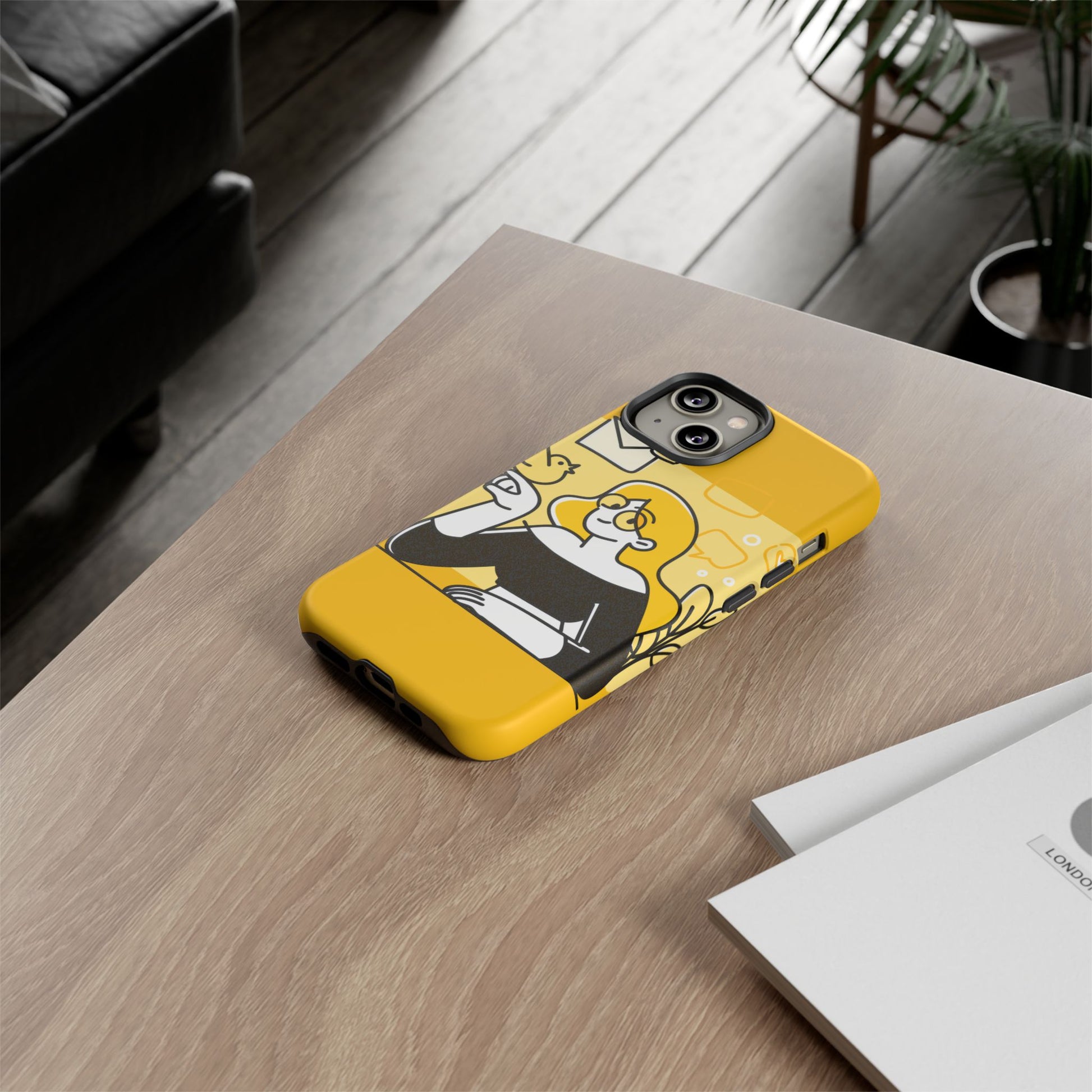 Chic Phone Case with Playful Design, Smartphone Cover, Unique Gift, Trendy Accessory, Eco-Friendly Case