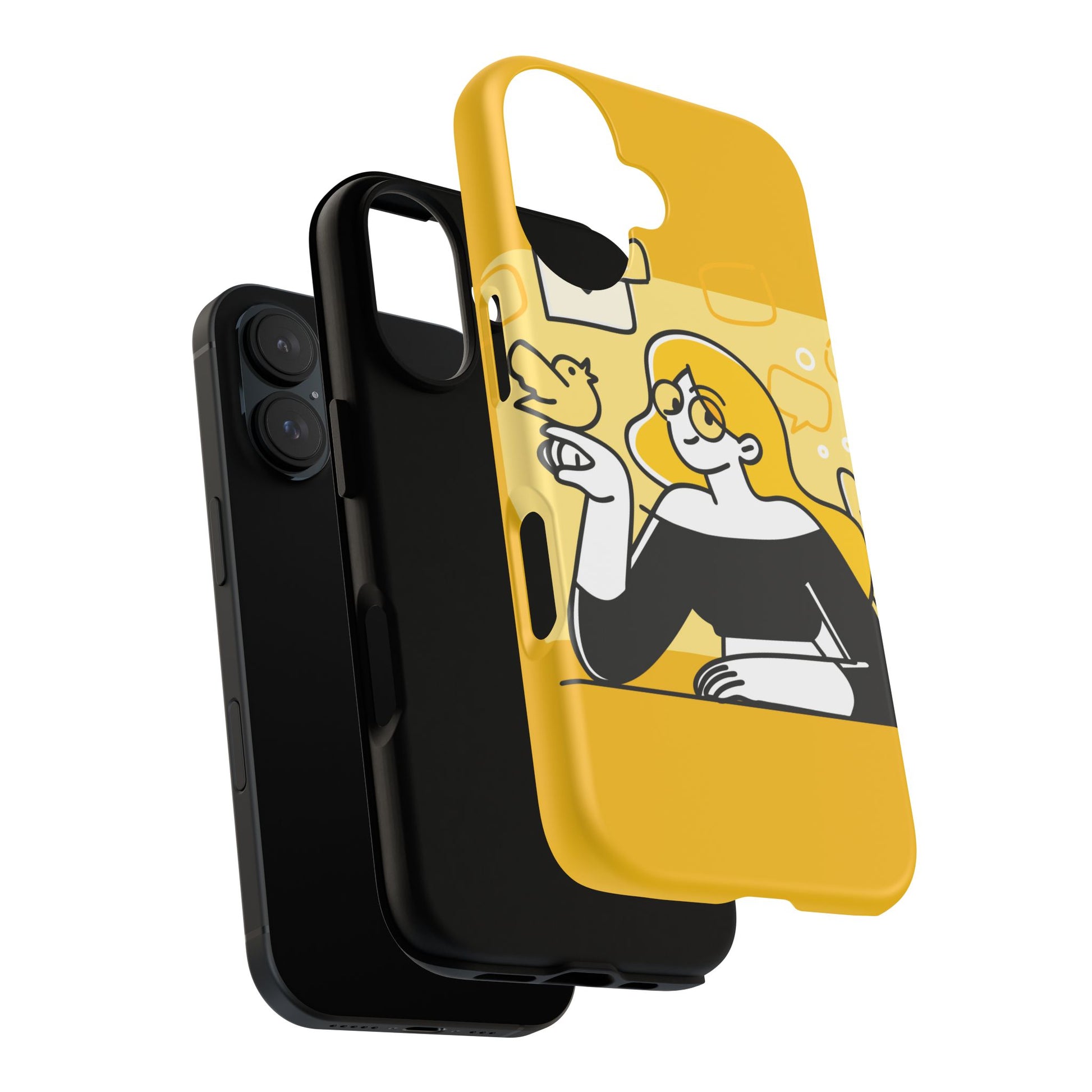 Chic Phone Case with Playful Design, Smartphone Cover, Unique Gift, Trendy Accessory, Eco-Friendly Case