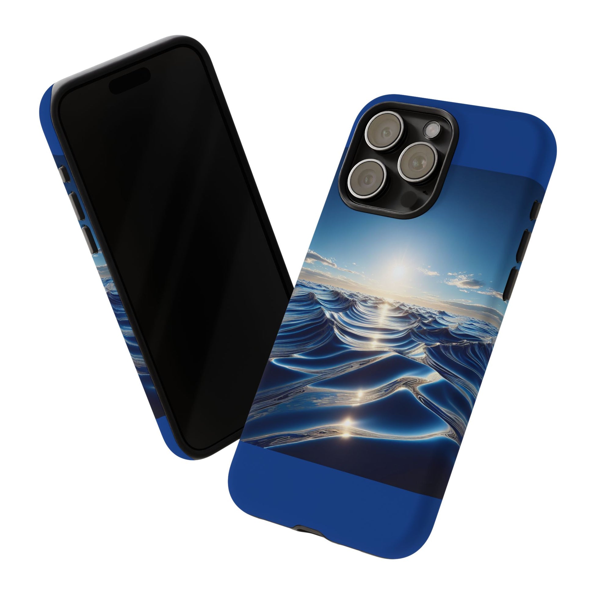 Ocean Wave Phone Case, Tough Phone Cover, Stylish Cell Case, Gift for Beach Lovers, Customizable Phone Accessory