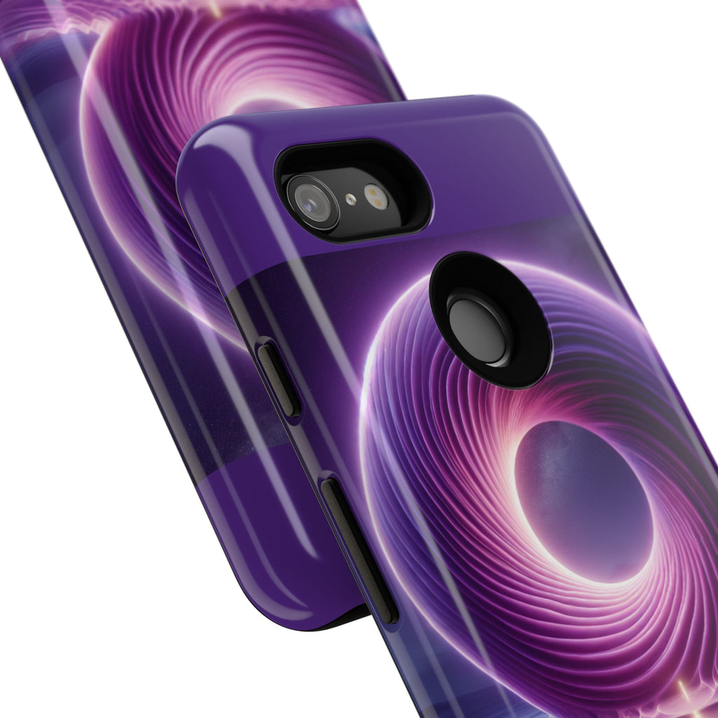 Colorful Phone Case with Swirling Design, Tough Phone Cover, Cosmic Phone Protector, Unique Gift for Tech Lovers, Stylish Smartphone Shell