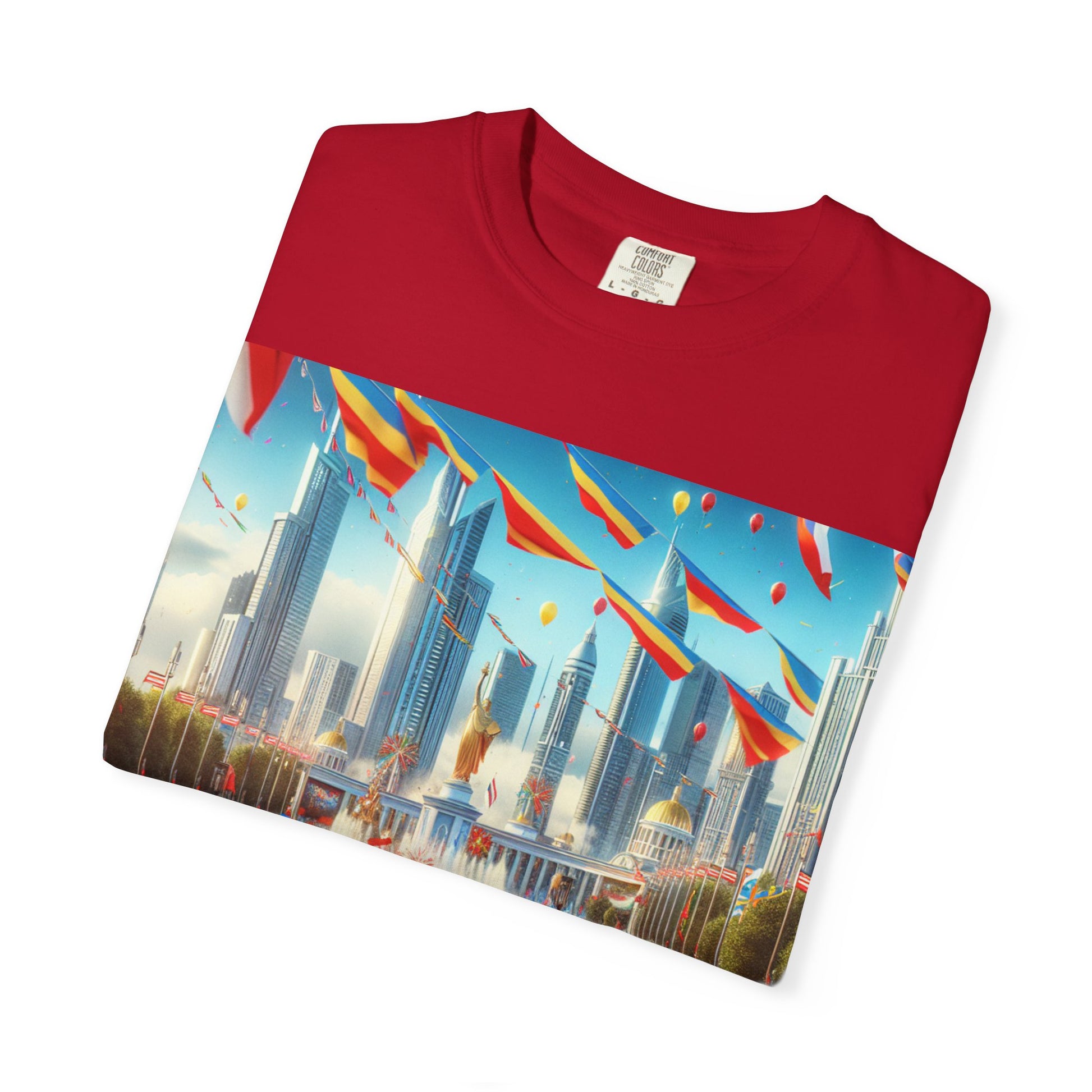 Celebration Vibes Unisex Garment-Dyed T-shirt, Festival Wear, Summer Outing, Street Fair Apparel, Event Souvenir