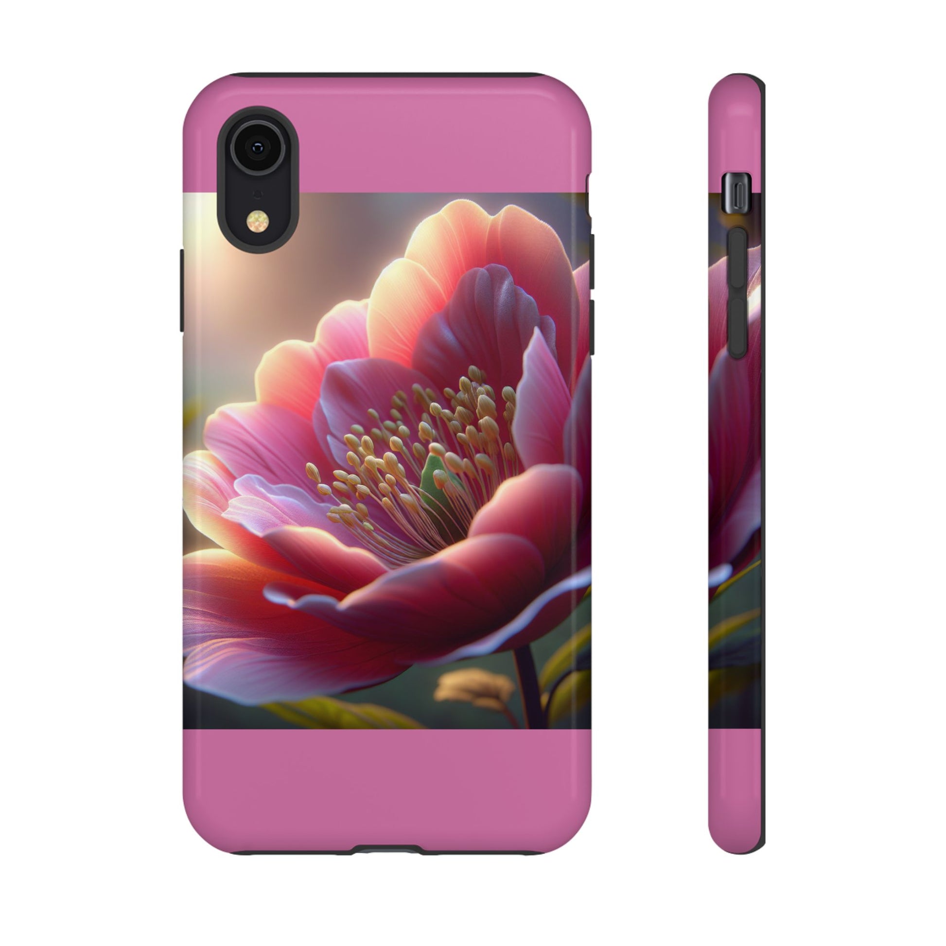 Pink Floral Phone Case, Tough Cases, Floral Design, Phone Accessory Gift, Nature Inspired, Trendy Tech Case