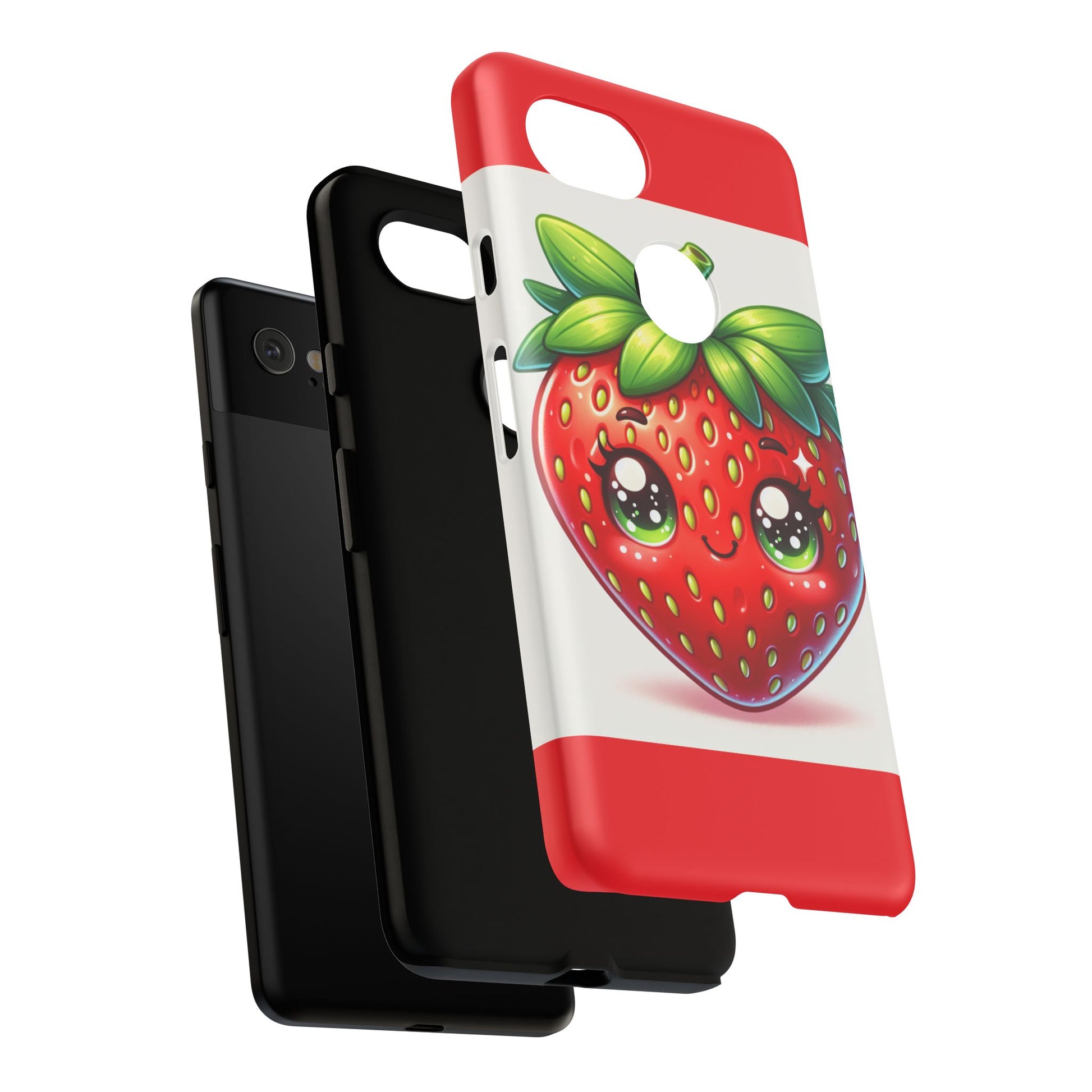 Cute Strawberry iPhone Case, Tough Phone Cases, Stylish Accessories, Fun Design for Kids and Adults, Perfect Gift for All Occasions
