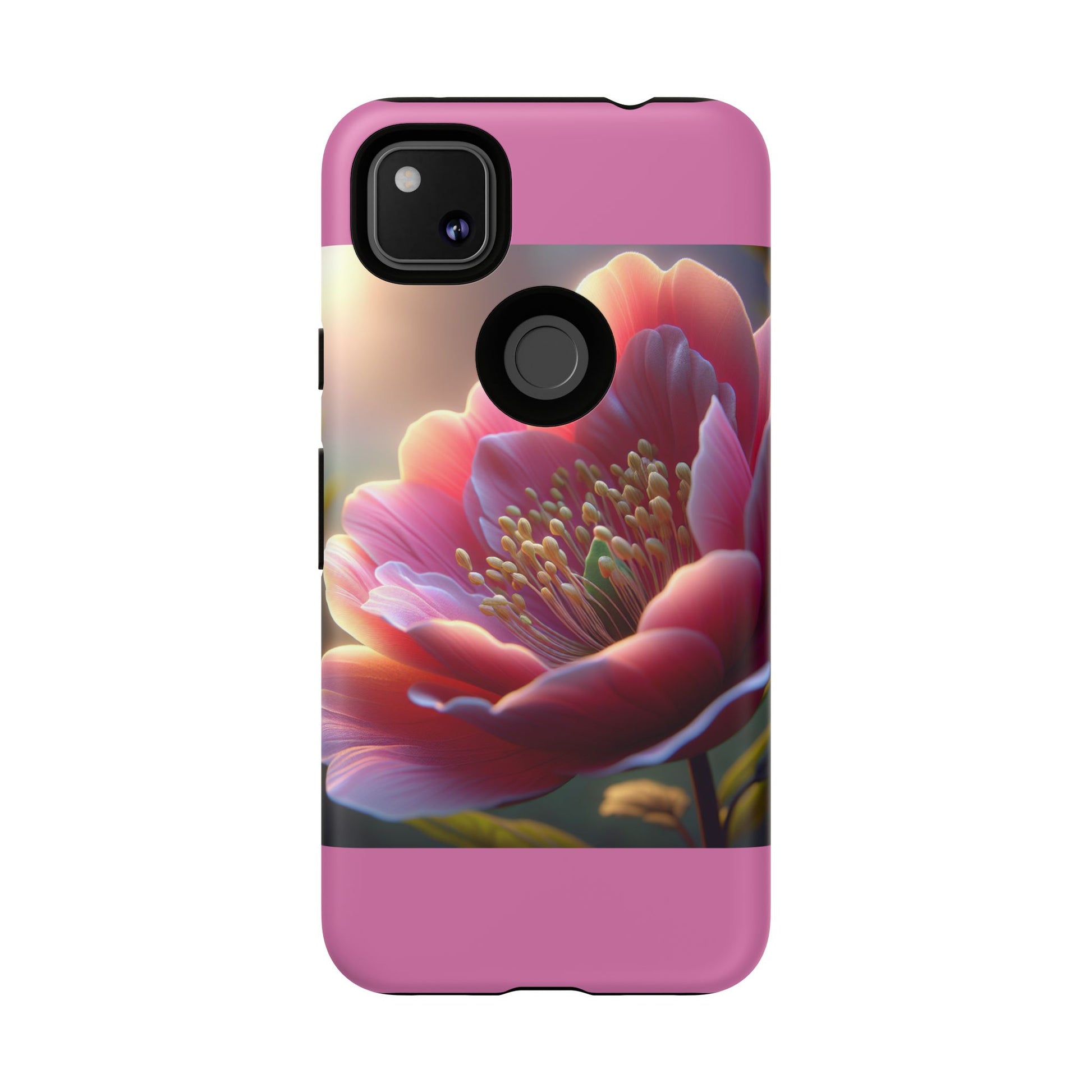 Pink Floral Phone Case, Tough Cases, Floral Design, Phone Accessory Gift, Nature Inspired, Trendy Tech Case