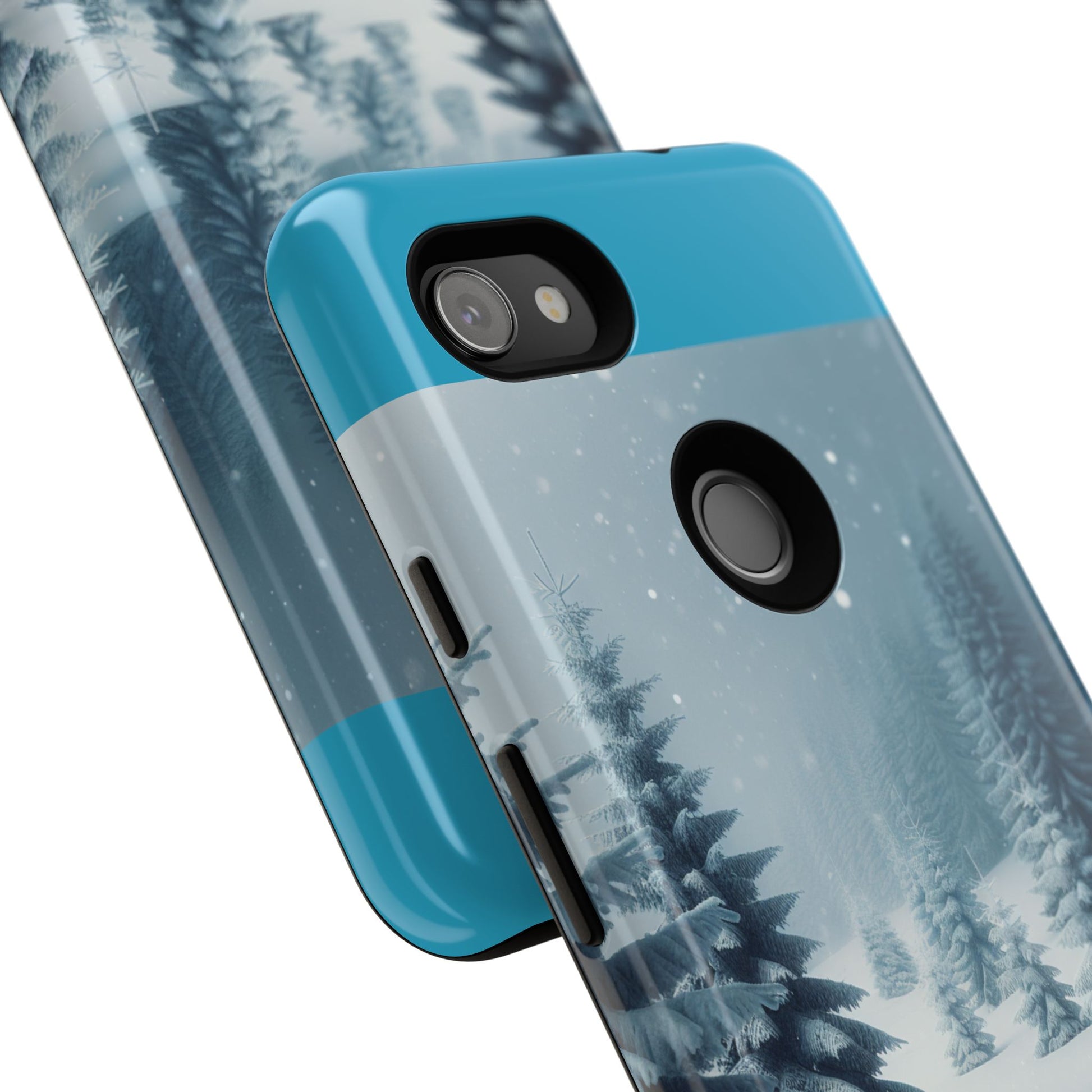 Winter Forest Phone Case, Tough Cases for iPhone, Snowy Landscape Design, Nature Lover Gift, Holiday Accessories