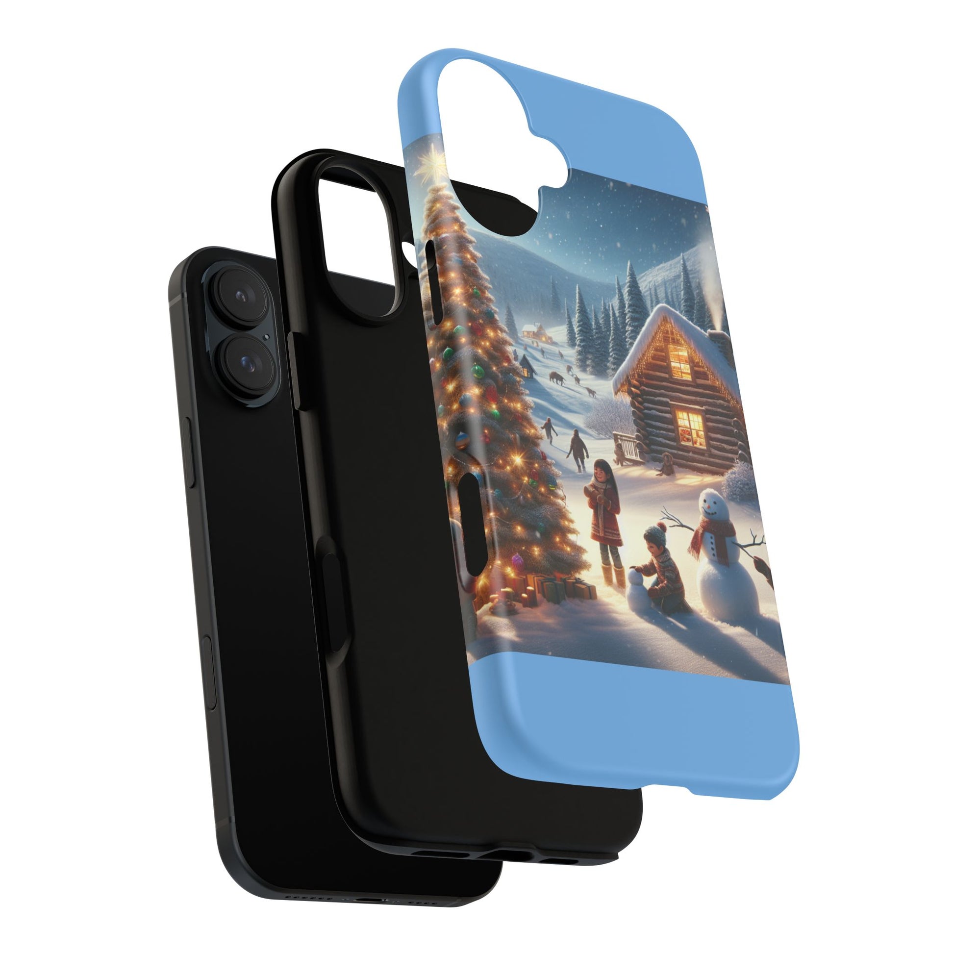 Winter Wonderland Phone Case, Holiday Gift for Him/Her, Cute Christmas Phone Cover, Unique Winter Scene Case, Festive Tech Accessories