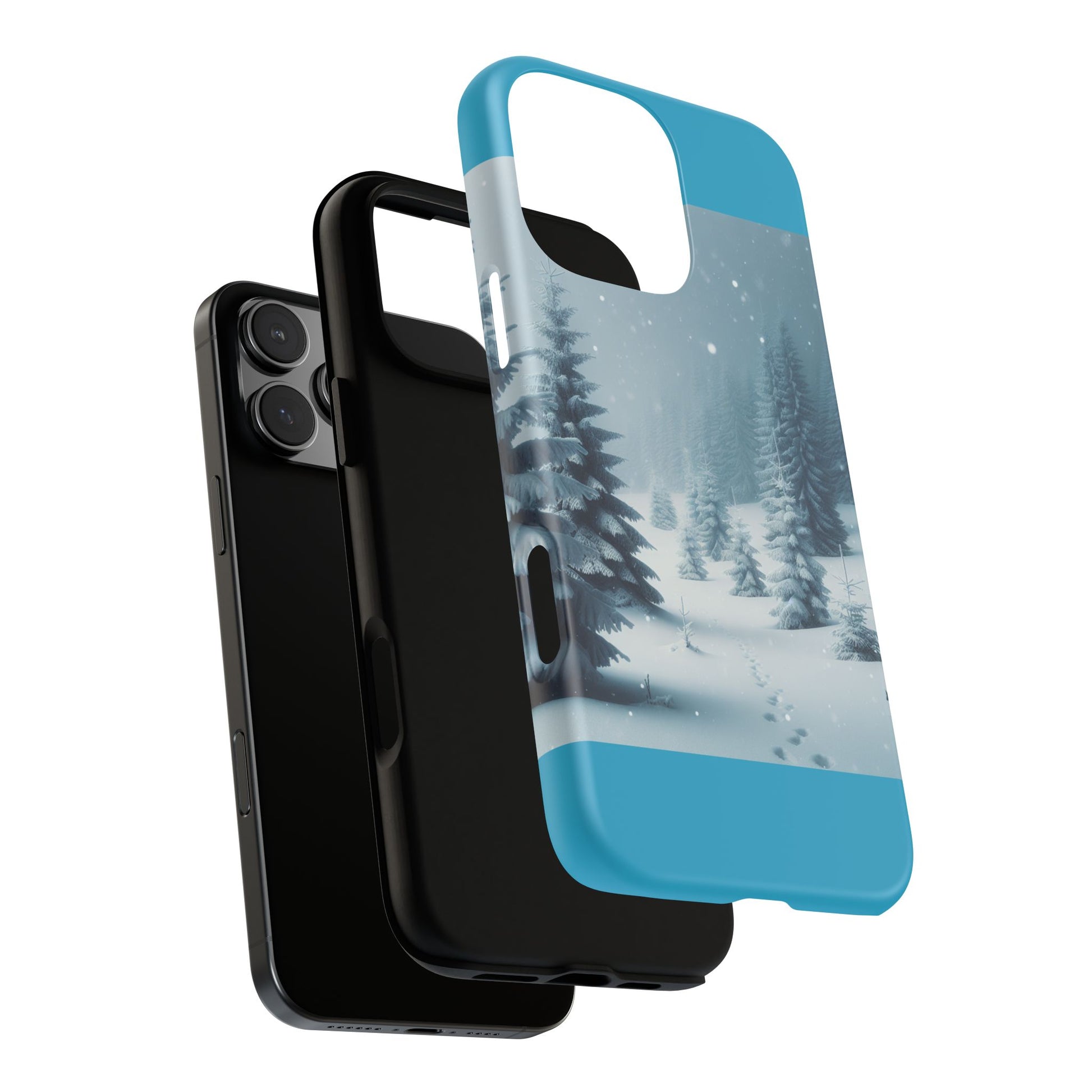 Winter Forest Phone Case, Tough Cases for iPhone, Snowy Landscape Design, Nature Lover Gift, Holiday Accessories