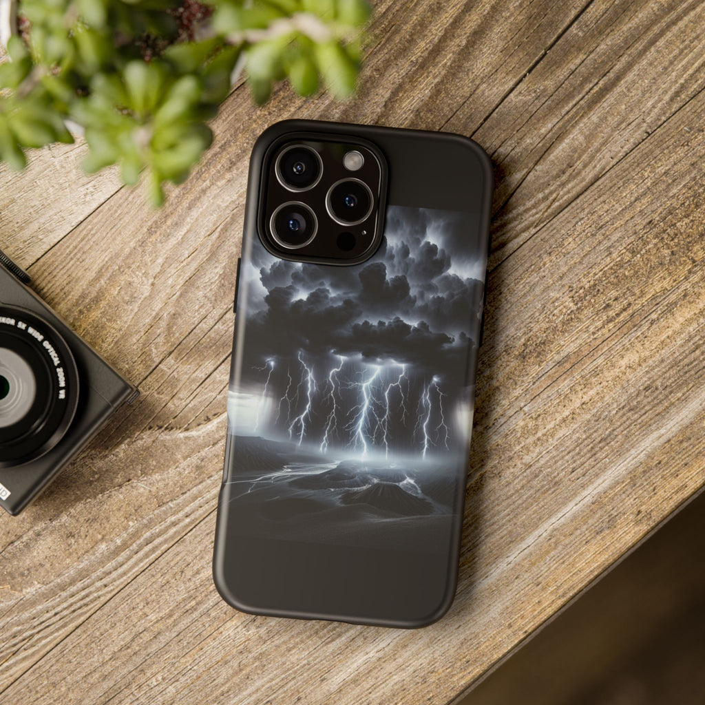 Tough Cases for the Bold: Stormy Thunder Phone Case, Lightning Protection, Durable Cover for Adventurers, Unique Gift for Nature [...]