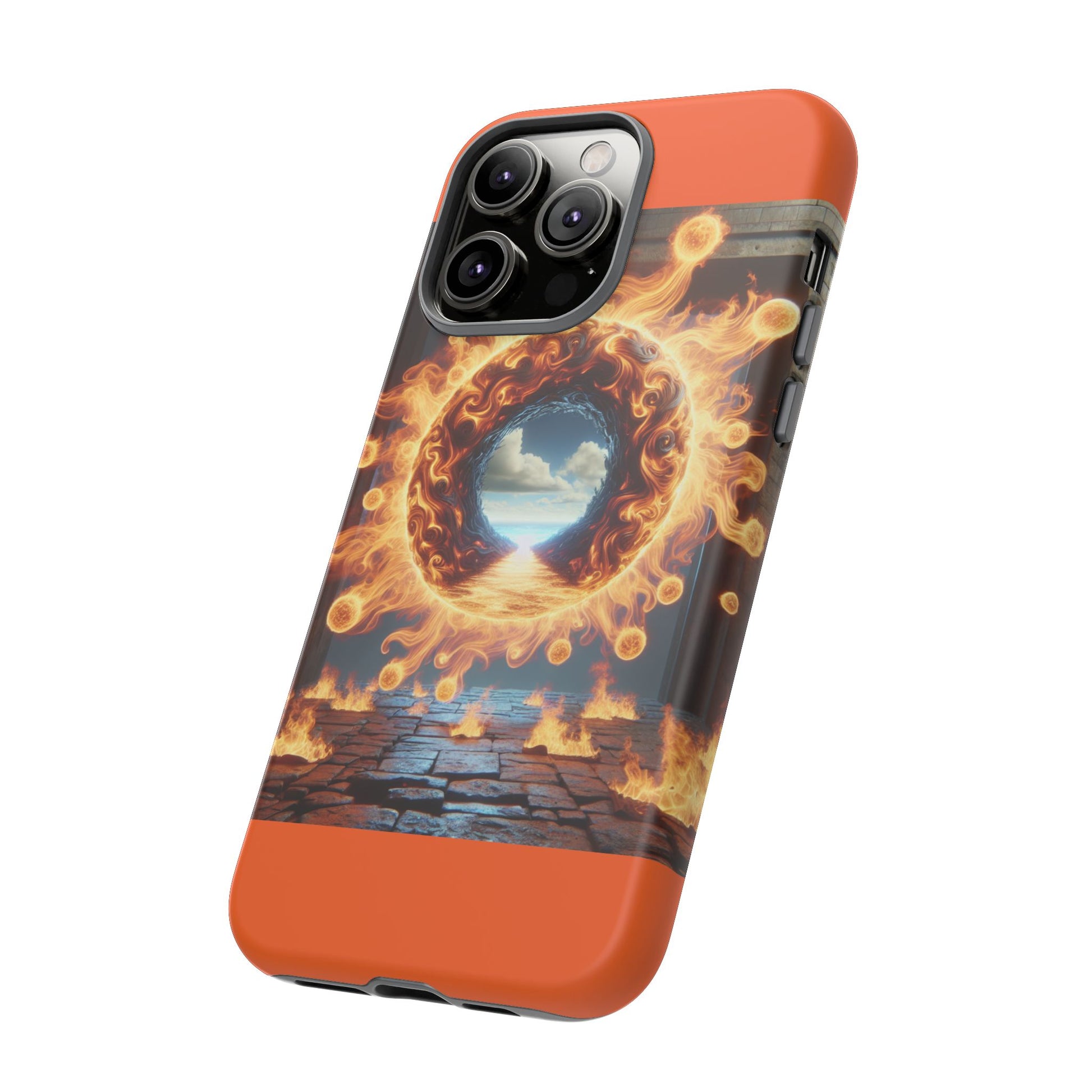 Vibrant Phone Case, Tough Cases for Gamers, Fire Element Phone Cover, Unique Protector, Game Lover Gifts