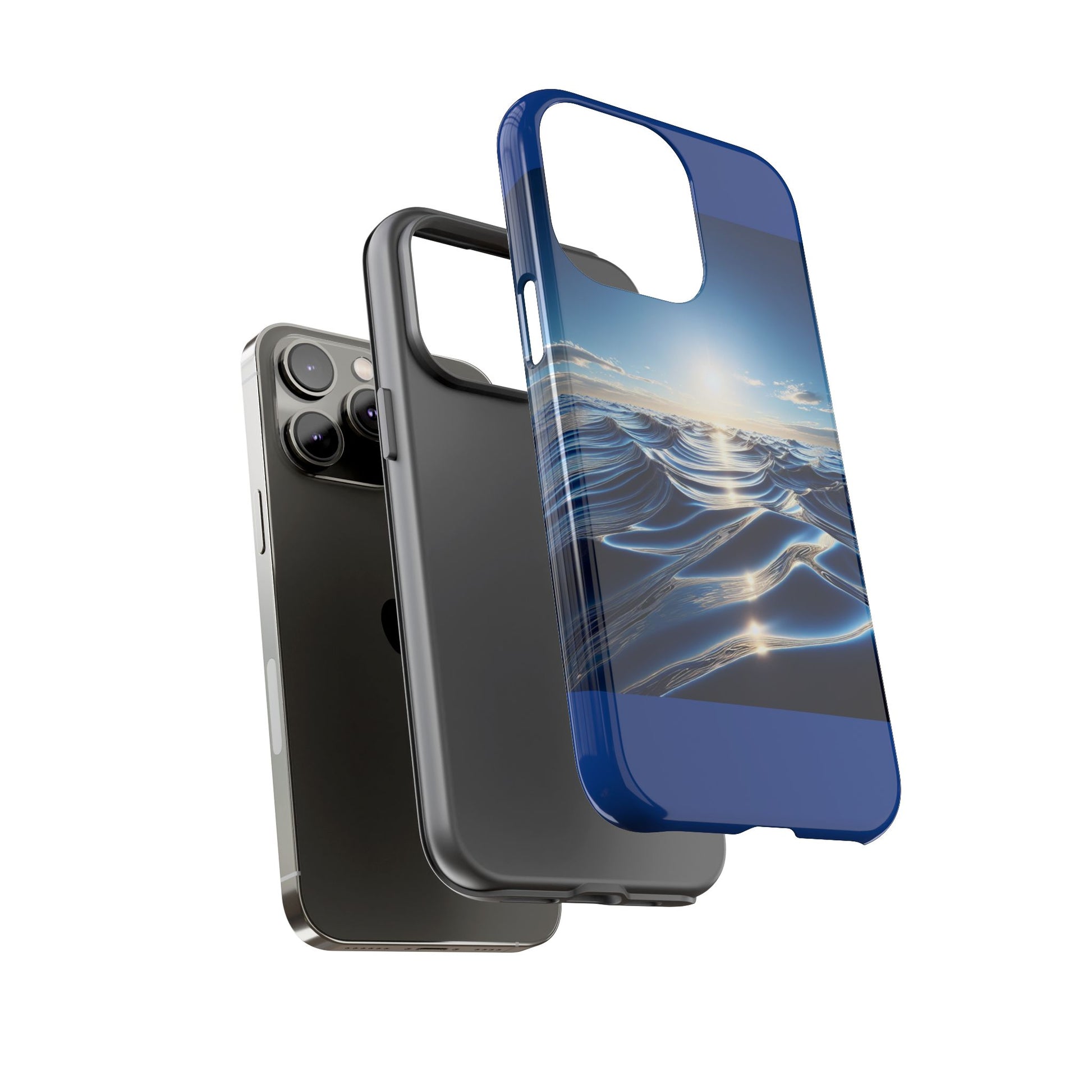 Ocean Wave Phone Case, Tough Phone Cover, Stylish Cell Case, Gift for Beach Lovers, Customizable Phone Accessory