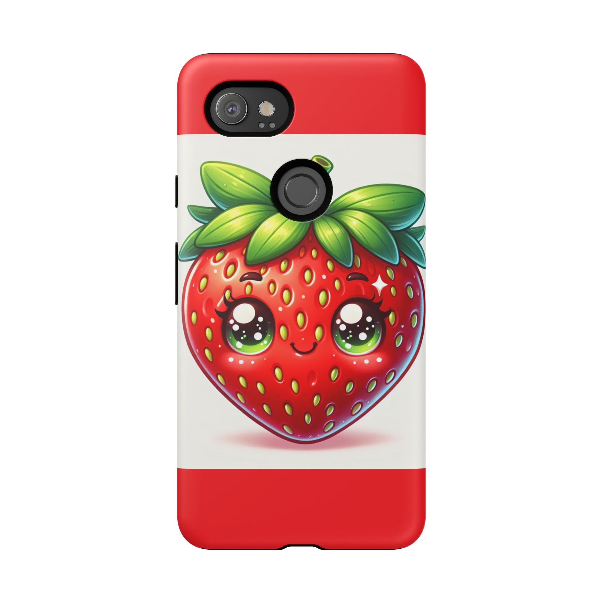 Cute Strawberry iPhone Case, Tough Phone Cases, Stylish Accessories, Fun Design for Kids and Adults, Perfect Gift for All Occasions