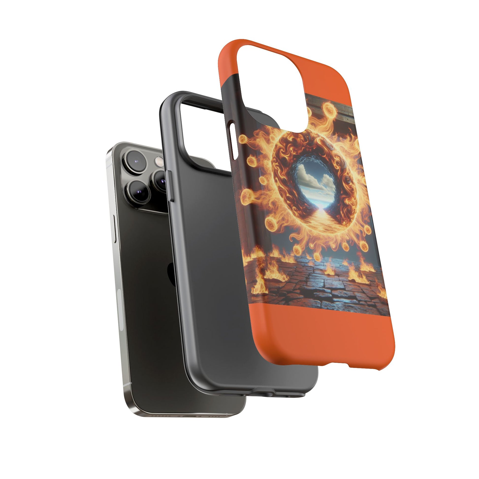 Vibrant Phone Case, Tough Cases for Gamers, Fire Element Phone Cover, Unique Protector, Game Lover Gifts