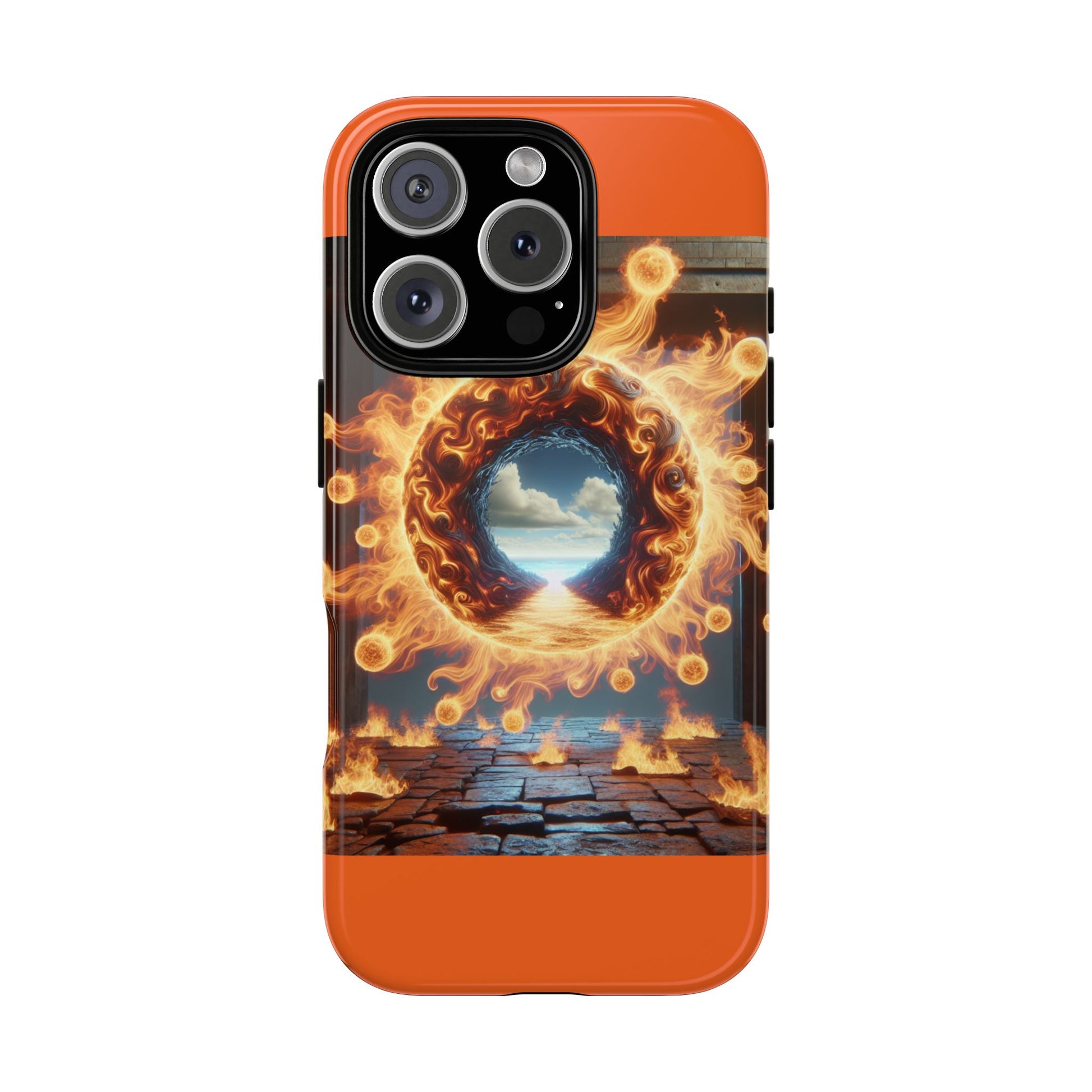 Vibrant Phone Case, Tough Cases for Gamers, Fire Element Phone Cover, Unique Protector, Game Lover Gifts