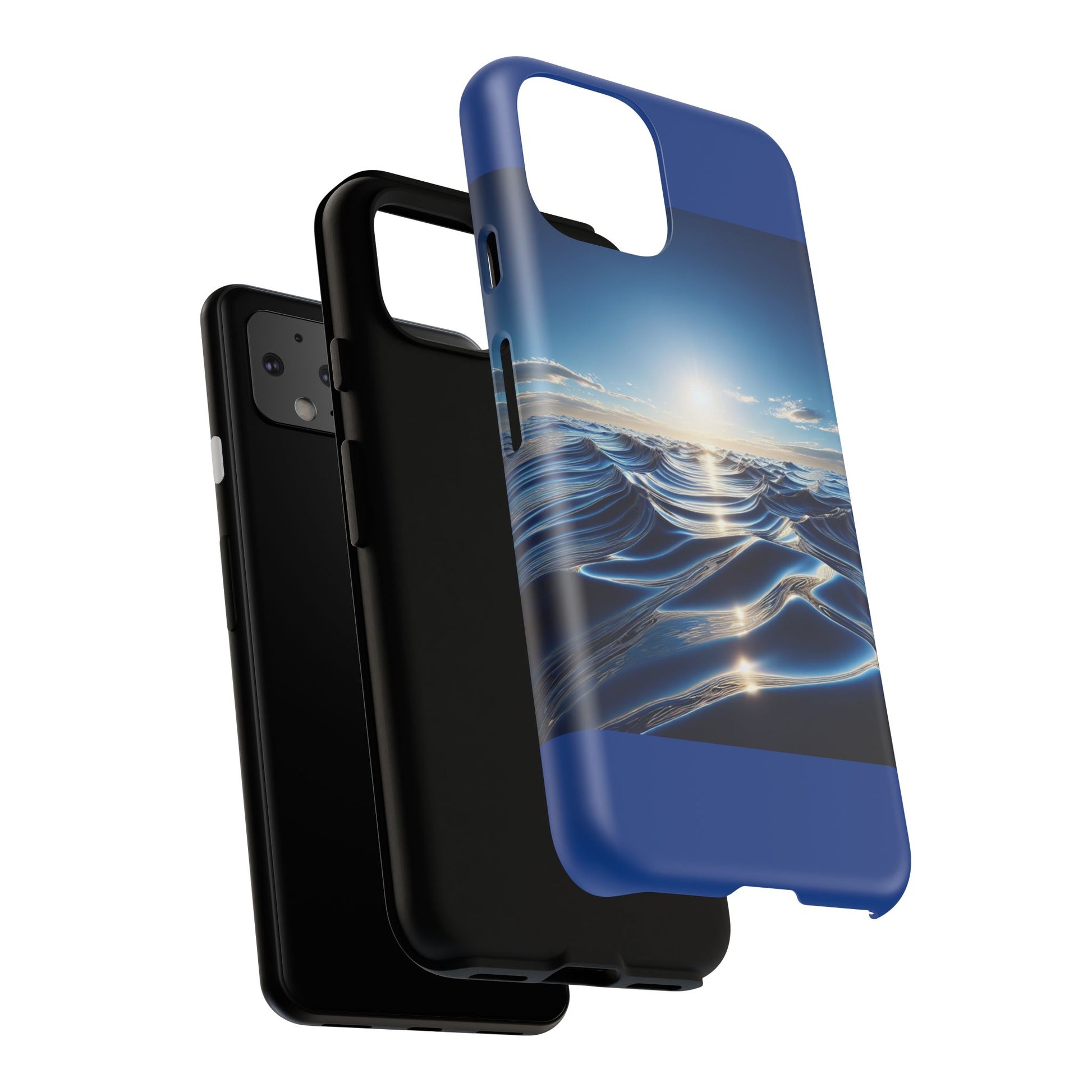 Ocean Wave Phone Case, Tough Phone Cover, Stylish Cell Case, Gift for Beach Lovers, Customizable Phone Accessory