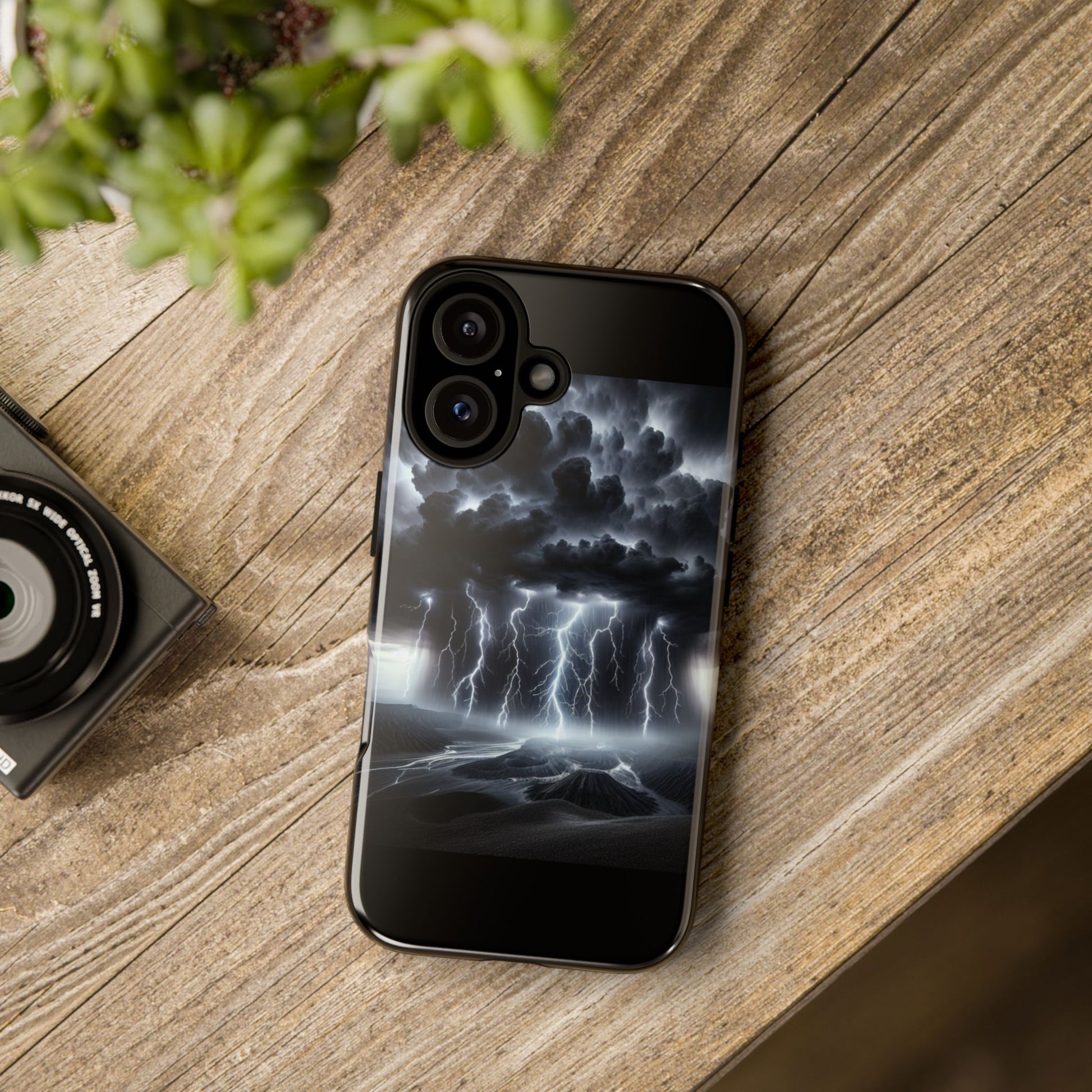 Tough Cases for the Bold: Stormy Thunder Phone Case, Lightning Protection, Durable Cover for Adventurers, Unique Gift for Nature [...]