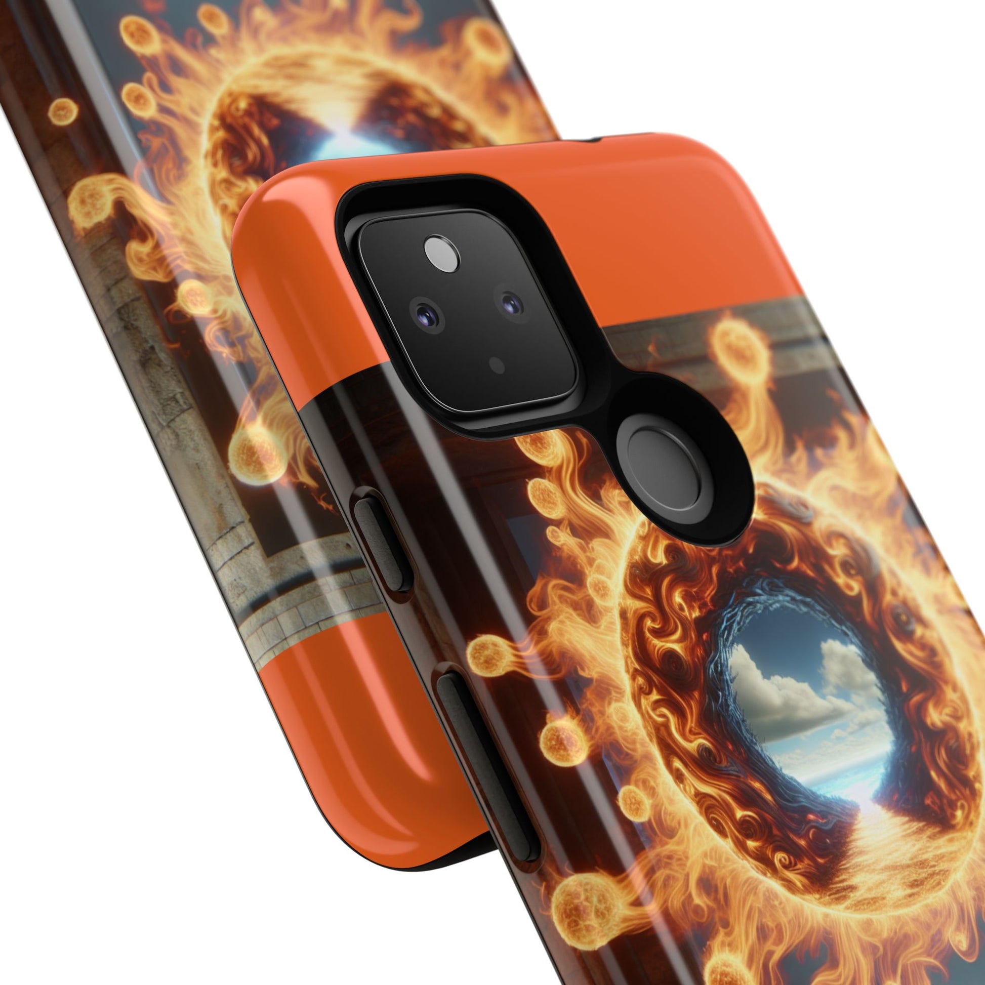 Vibrant Phone Case, Tough Cases for Gamers, Fire Element Phone Cover, Unique Protector, Game Lover Gifts