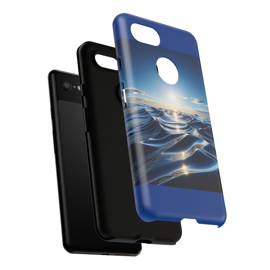 Ocean Wave Phone Case, Tough Phone Cover, Stylish Cell Case, Gift for Beach Lovers, Customizable Phone Accessory