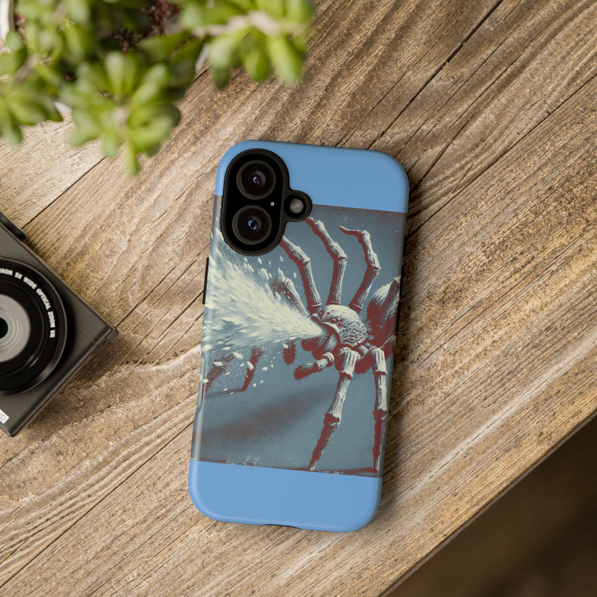 Spider Spray Phone Case, Tough Phone Cover, Unique Gift for Insect Lovers, Halloween Decor, Eco-Friendly Case