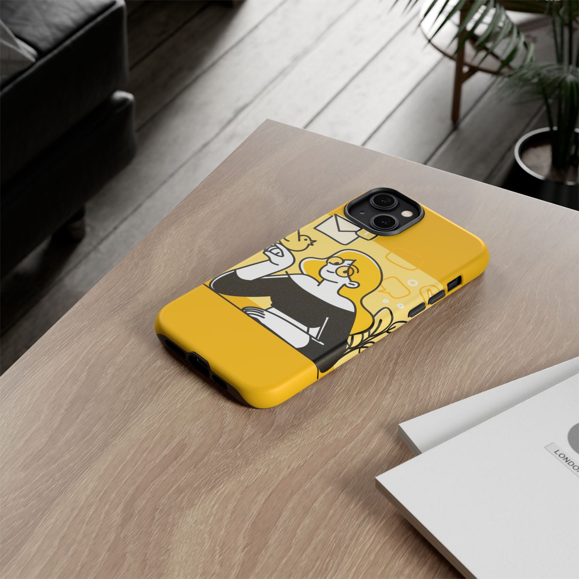 Chic Phone Case with Playful Design, Smartphone Cover, Unique Gift, Trendy Accessory, Eco-Friendly Case