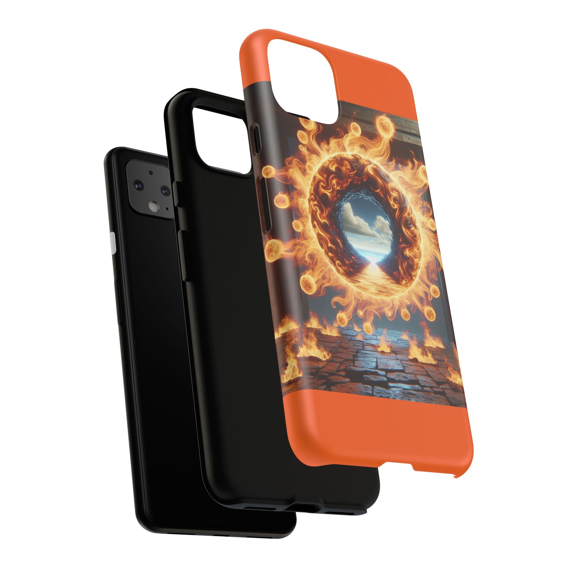 Vibrant Phone Case, Tough Cases for Gamers, Fire Element Phone Cover, Unique Protector, Game Lover Gifts