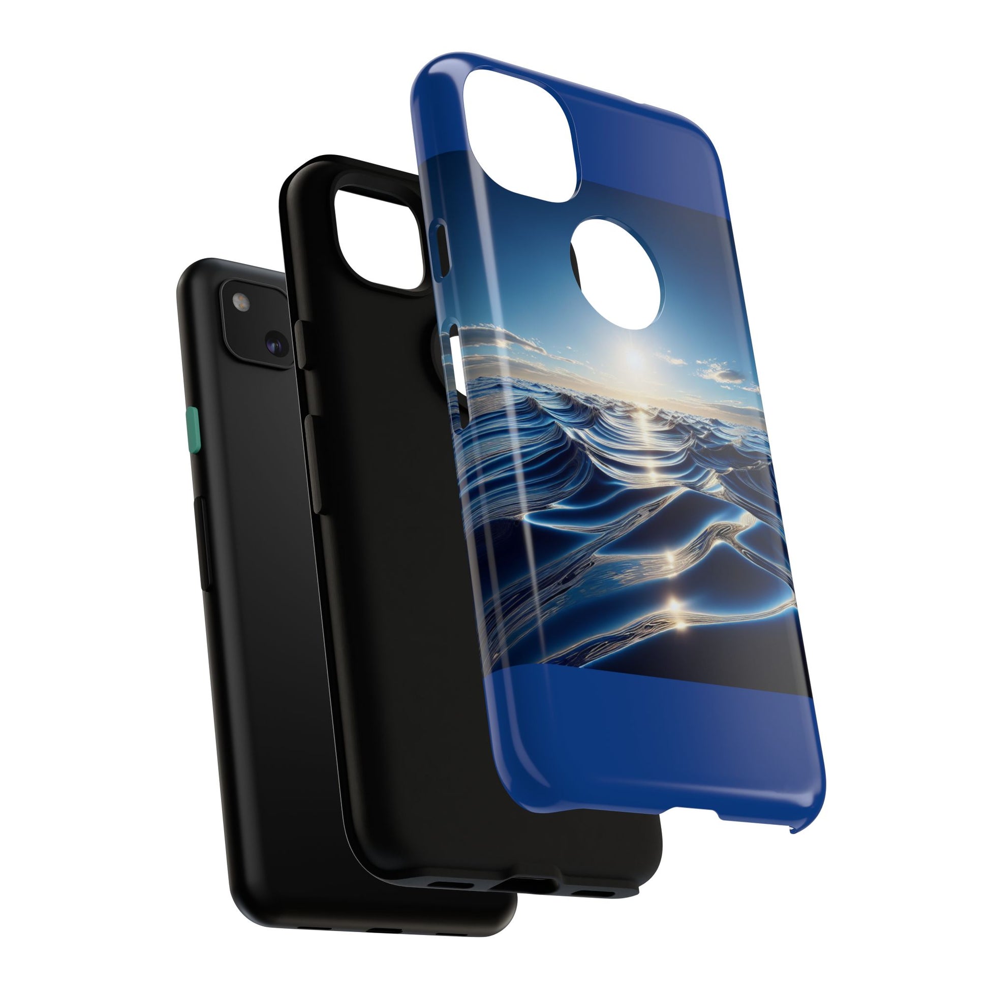 Ocean Wave Phone Case, Tough Phone Cover, Stylish Cell Case, Gift for Beach Lovers, Customizable Phone Accessory