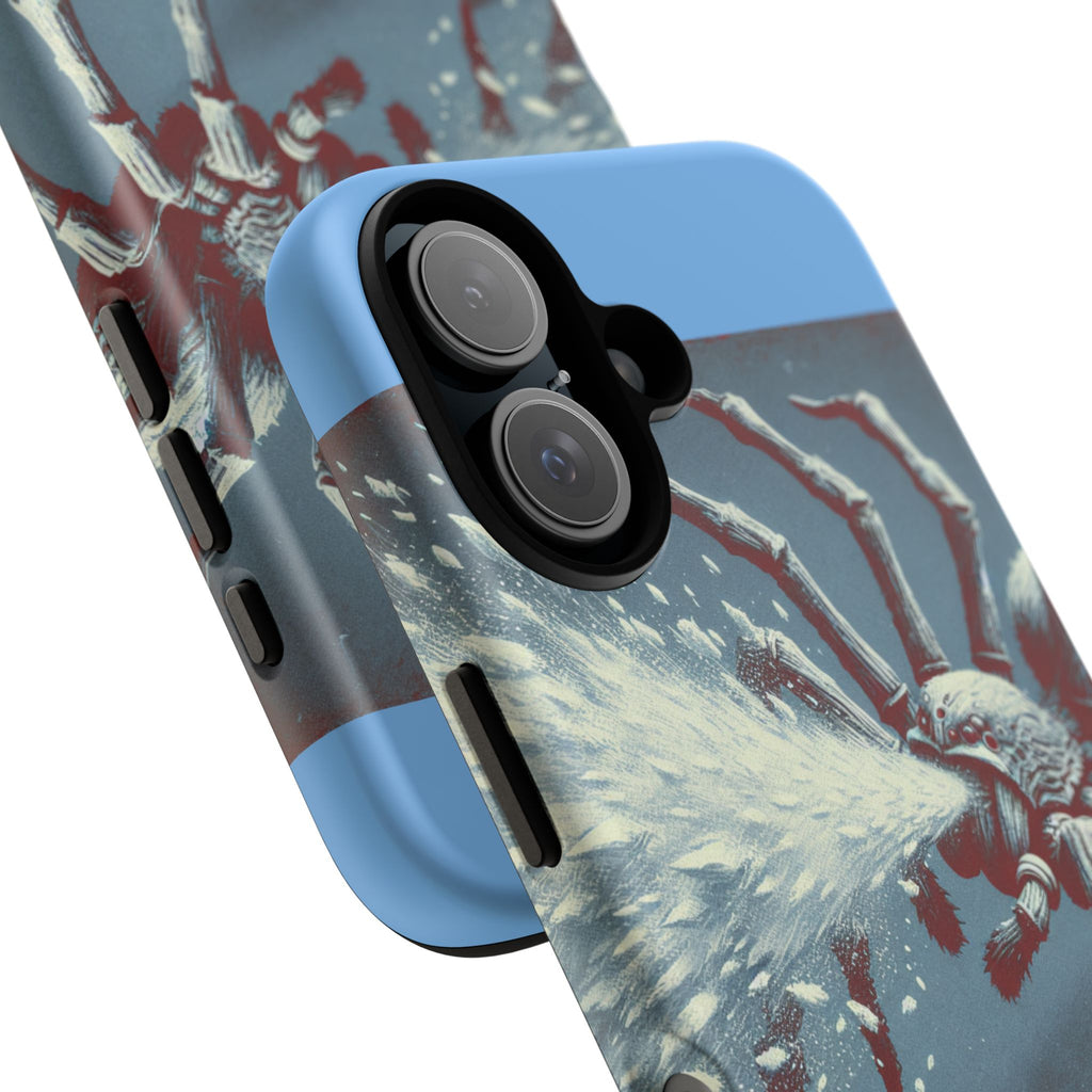Spider Spray Phone Case, Tough Phone Cover, Unique Gift for Insect Lovers, Halloween Decor, Eco-Friendly Case