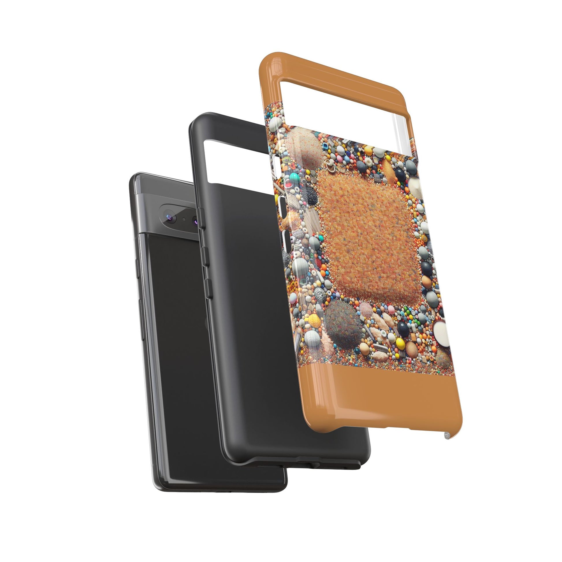 Colorful Phone Case with Unique Texture, Tough Case, Phone Accessory, Trendy Design, Gift for Tech Lovers, Durable Protection