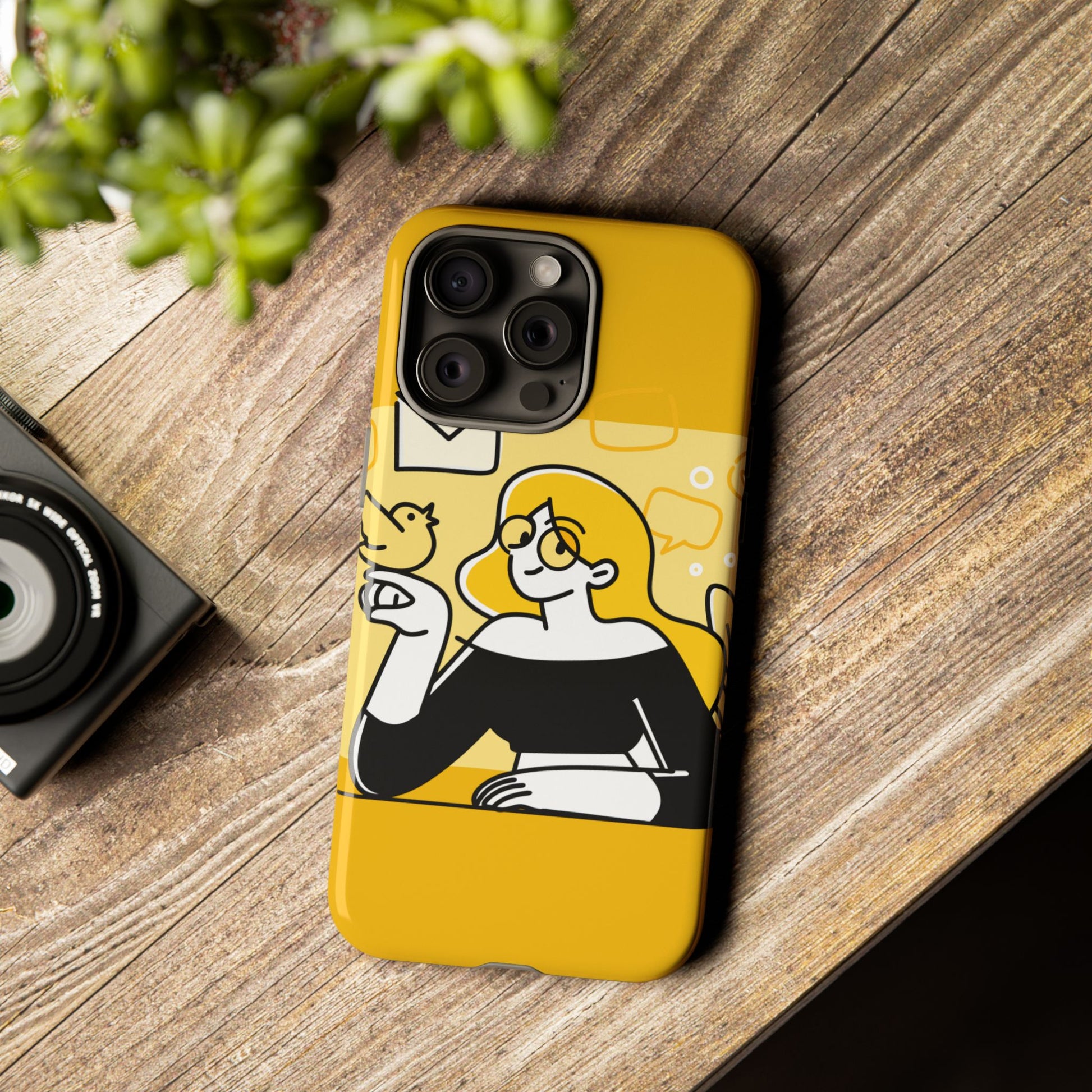 Chic Phone Case with Playful Design, Smartphone Cover, Unique Gift, Trendy Accessory, Eco-Friendly Case