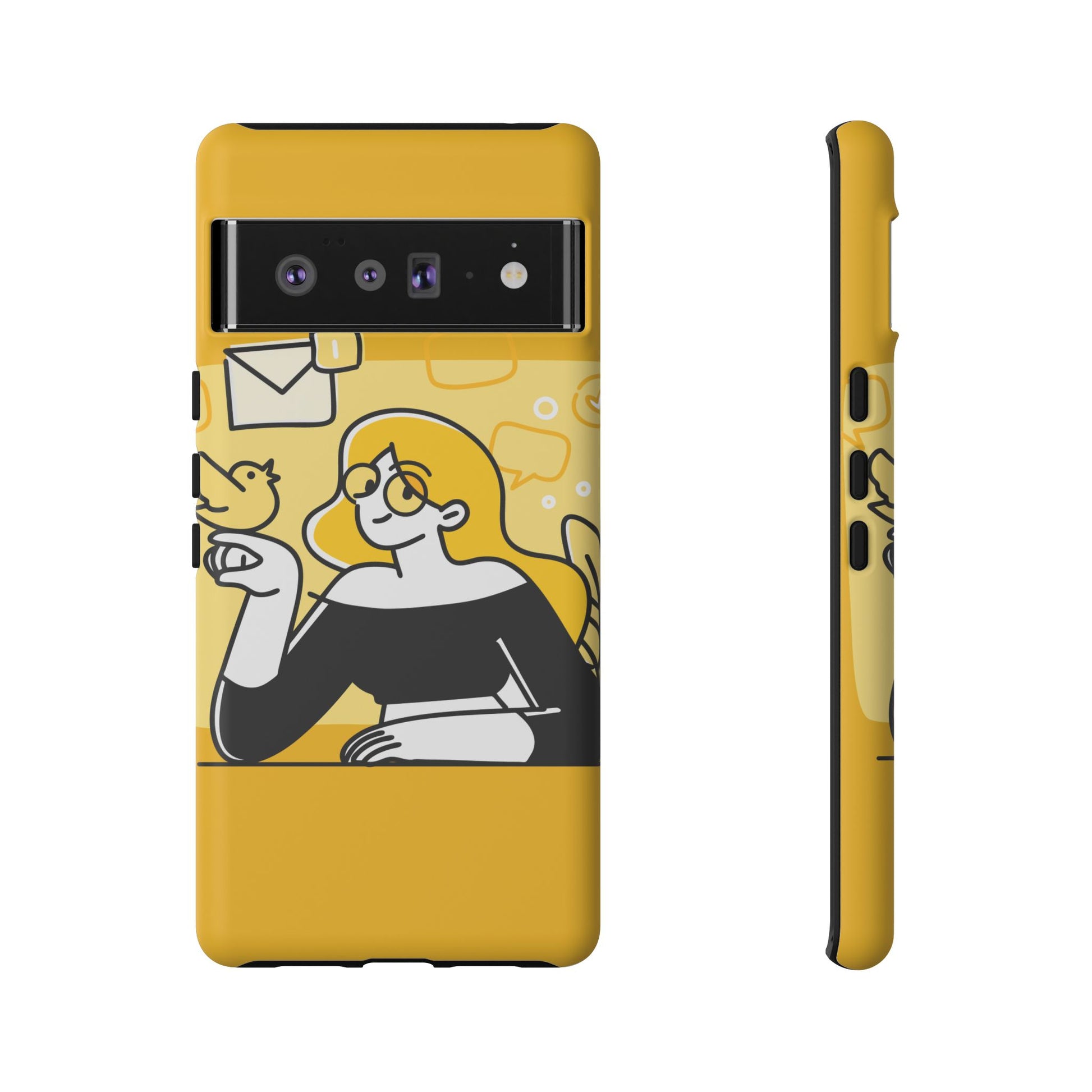 Chic Phone Case with Playful Design, Smartphone Cover, Unique Gift, Trendy Accessory, Eco-Friendly Case