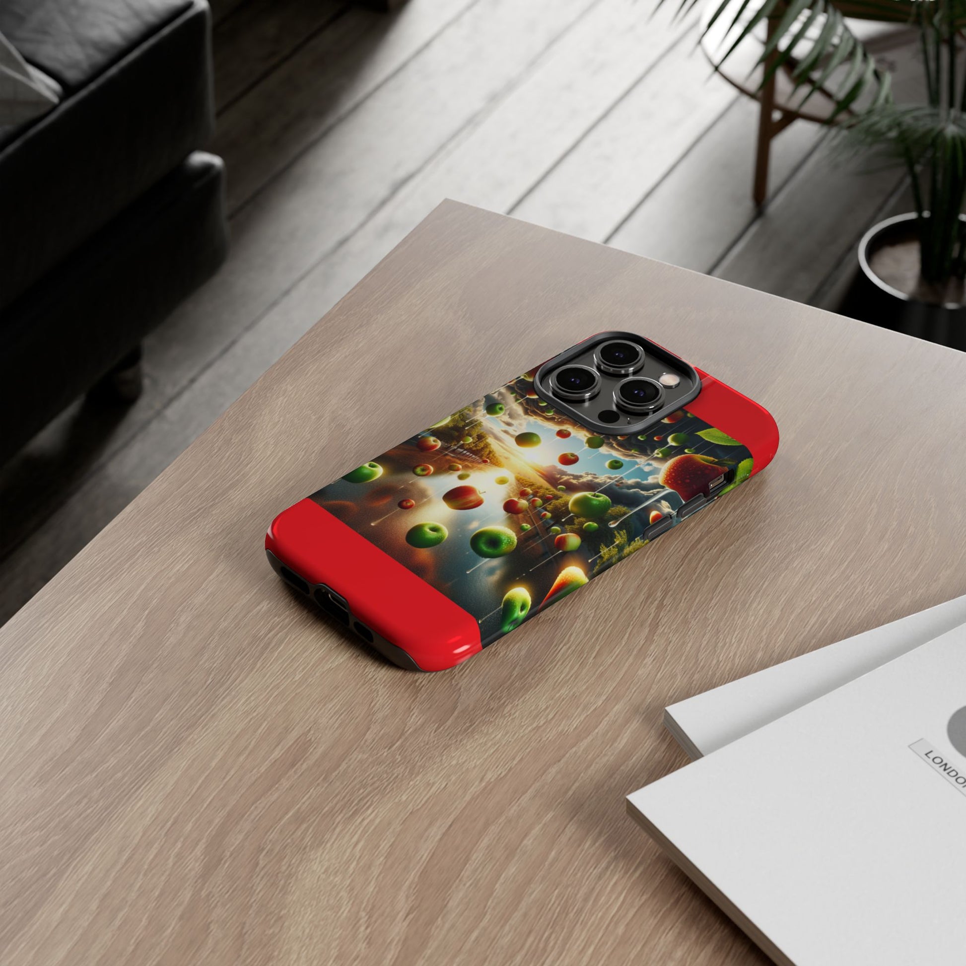 Vibrant Phone Case with Artistic Apple Design, Unique Gift for Art Lovers, Trendy Accessory for Any Occasion, Stylish Smartphone Cover