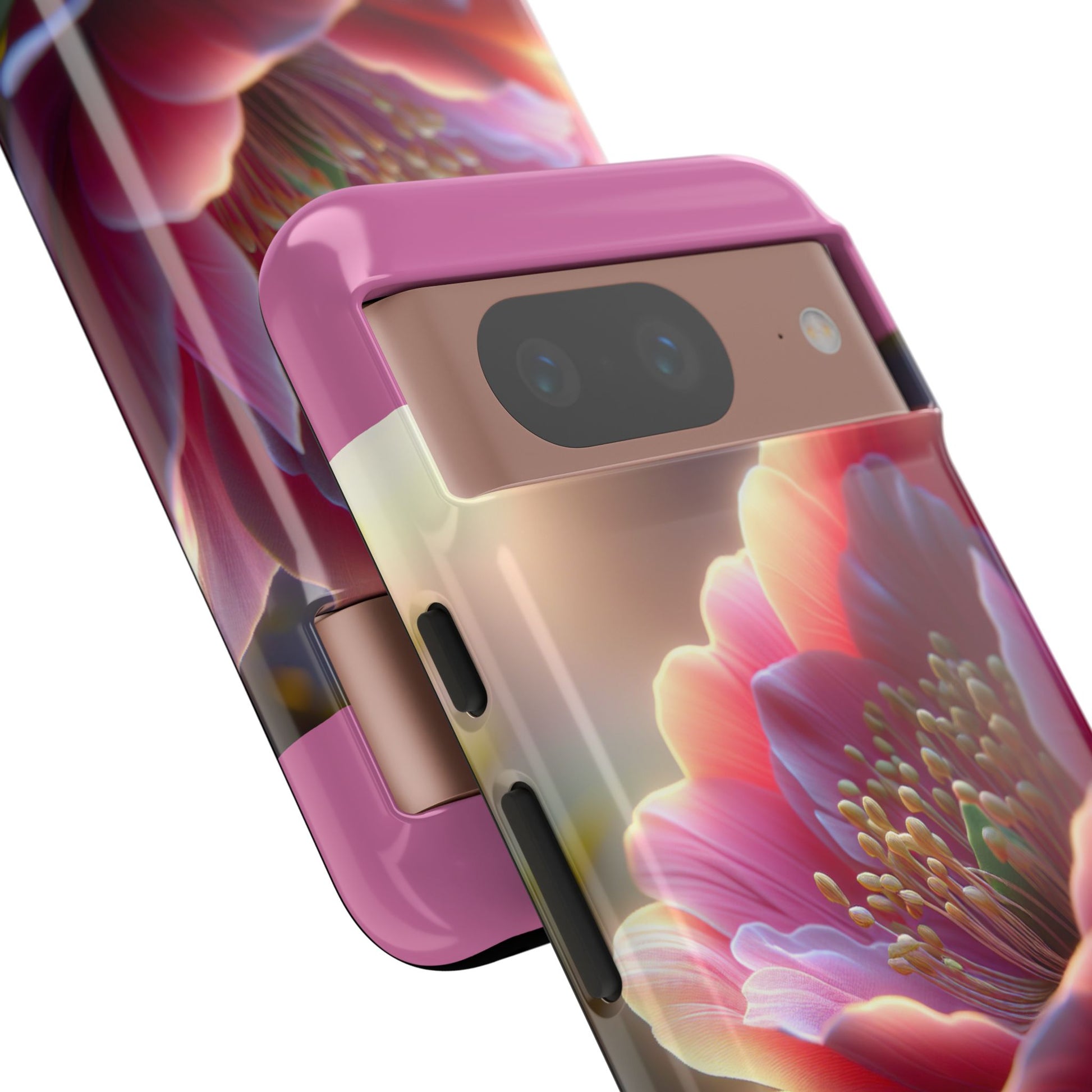 Pink Floral Phone Case, Tough Cases, Floral Design, Phone Accessory Gift, Nature Inspired, Trendy Tech Case