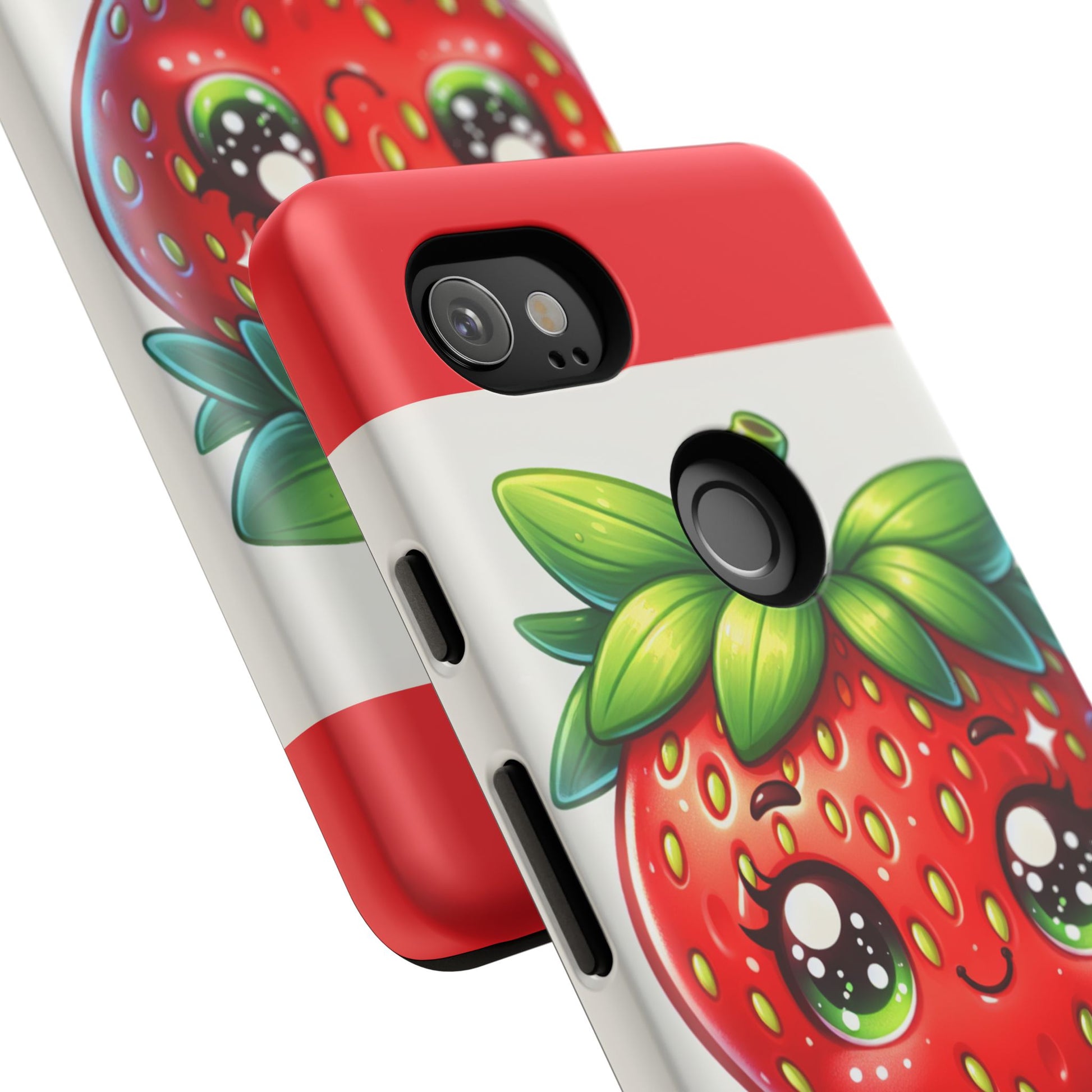 Cute Strawberry iPhone Case, Tough Phone Cases, Stylish Accessories, Fun Design for Kids and Adults, Perfect Gift for All Occasions