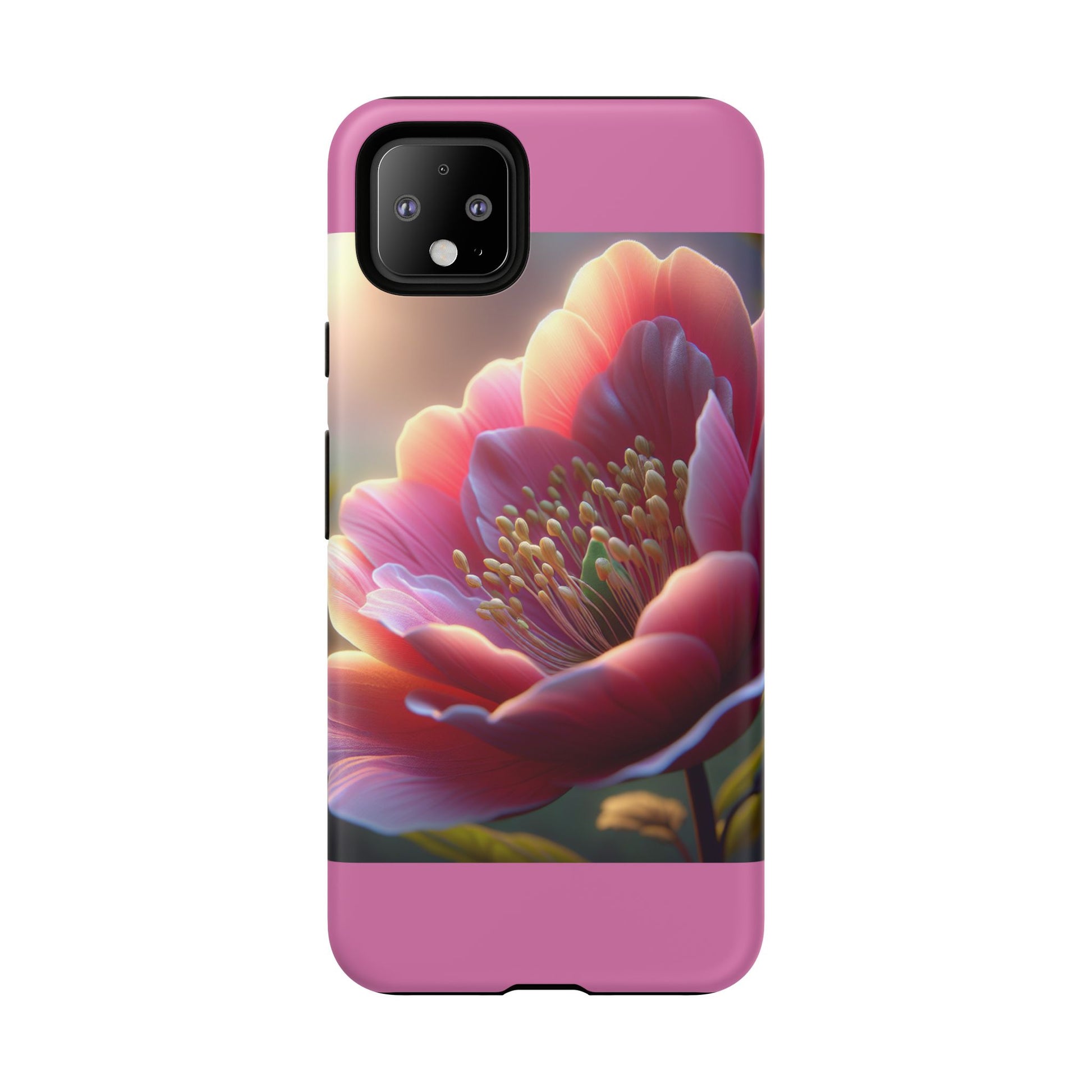 Pink Floral Phone Case, Tough Cases, Floral Design, Phone Accessory Gift, Nature Inspired, Trendy Tech Case
