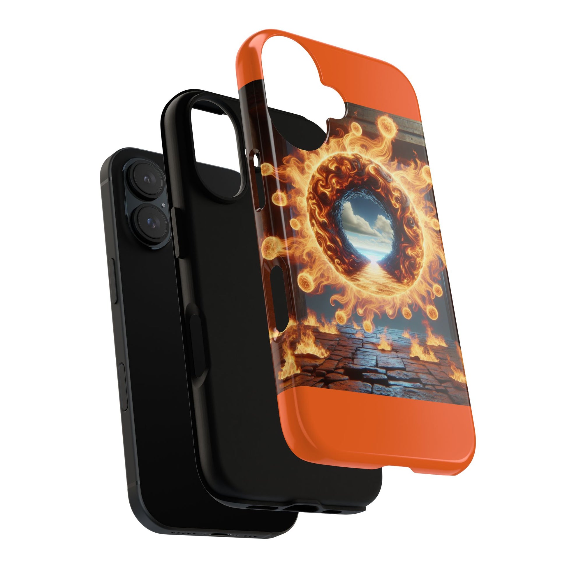 Vibrant Phone Case, Tough Cases for Gamers, Fire Element Phone Cover, Unique Protector, Game Lover Gifts