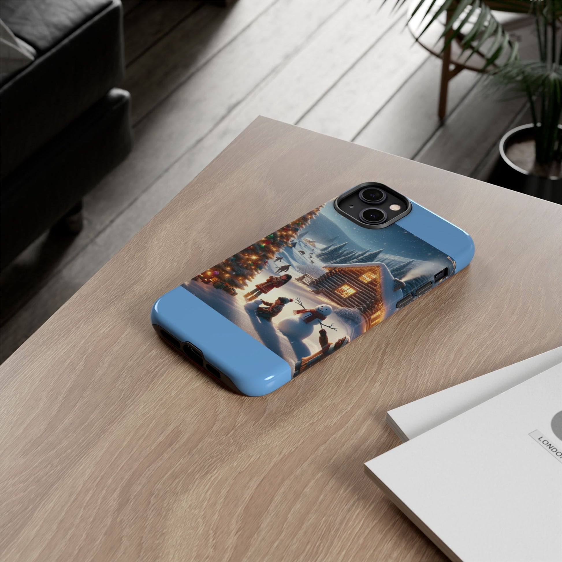 Winter Wonderland Phone Case, Holiday Gift for Him/Her, Cute Christmas Phone Cover, Unique Winter Scene Case, Festive Tech Accessories
