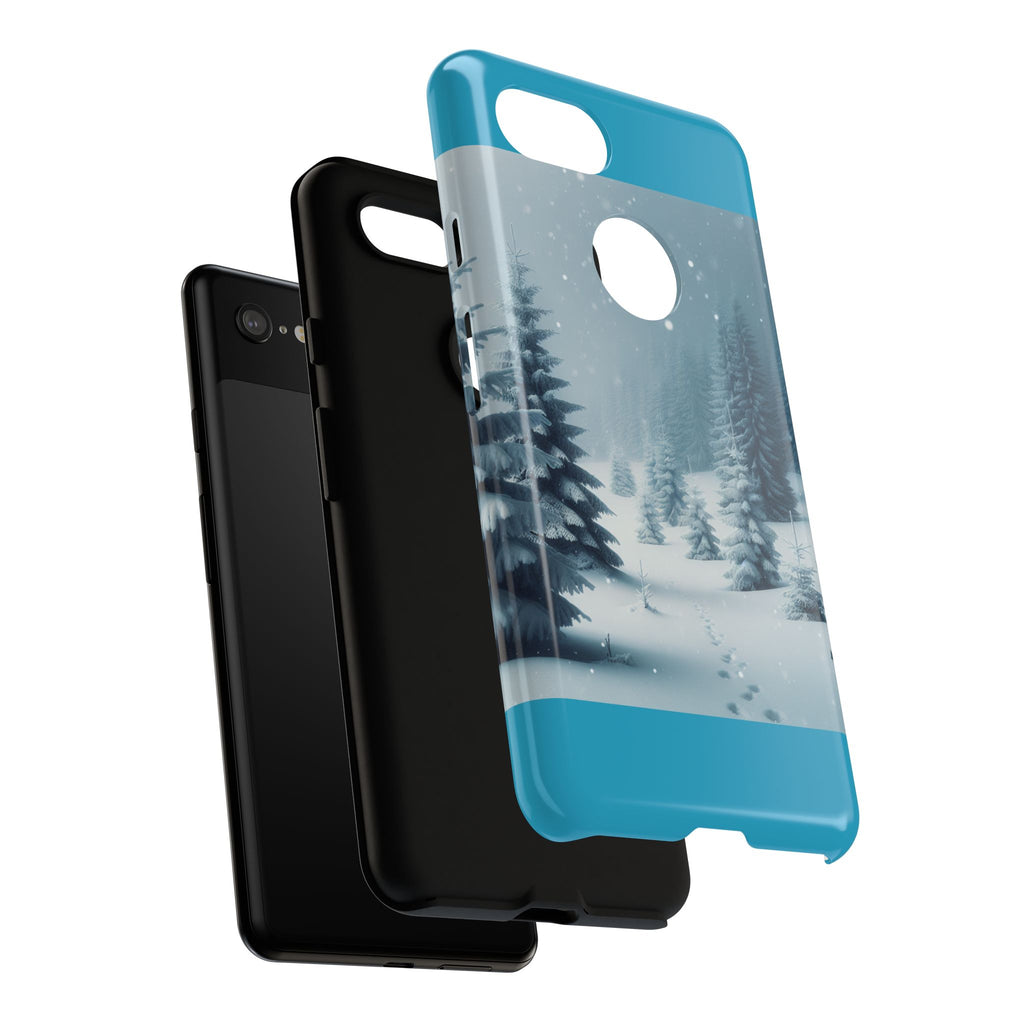 Winter Forest Phone Case, Tough Cases for iPhone, Snowy Landscape Design, Nature Lover Gift, Holiday Accessories