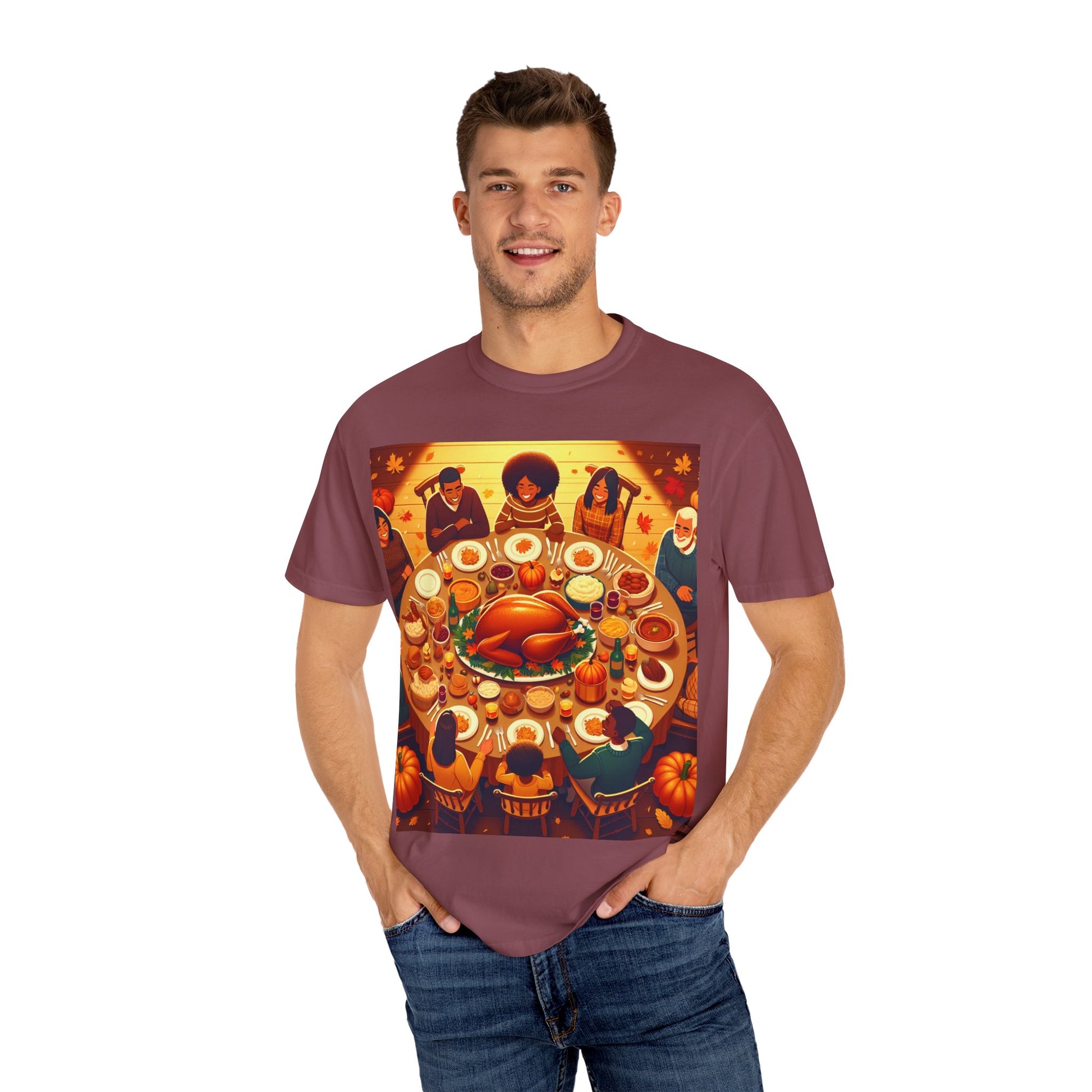 Thanksgiving Family Gathering T-Shirt, Unisex Holiday Tee, Fall Shirt, Thanksgiving Apparel, Dinner Celebration Top